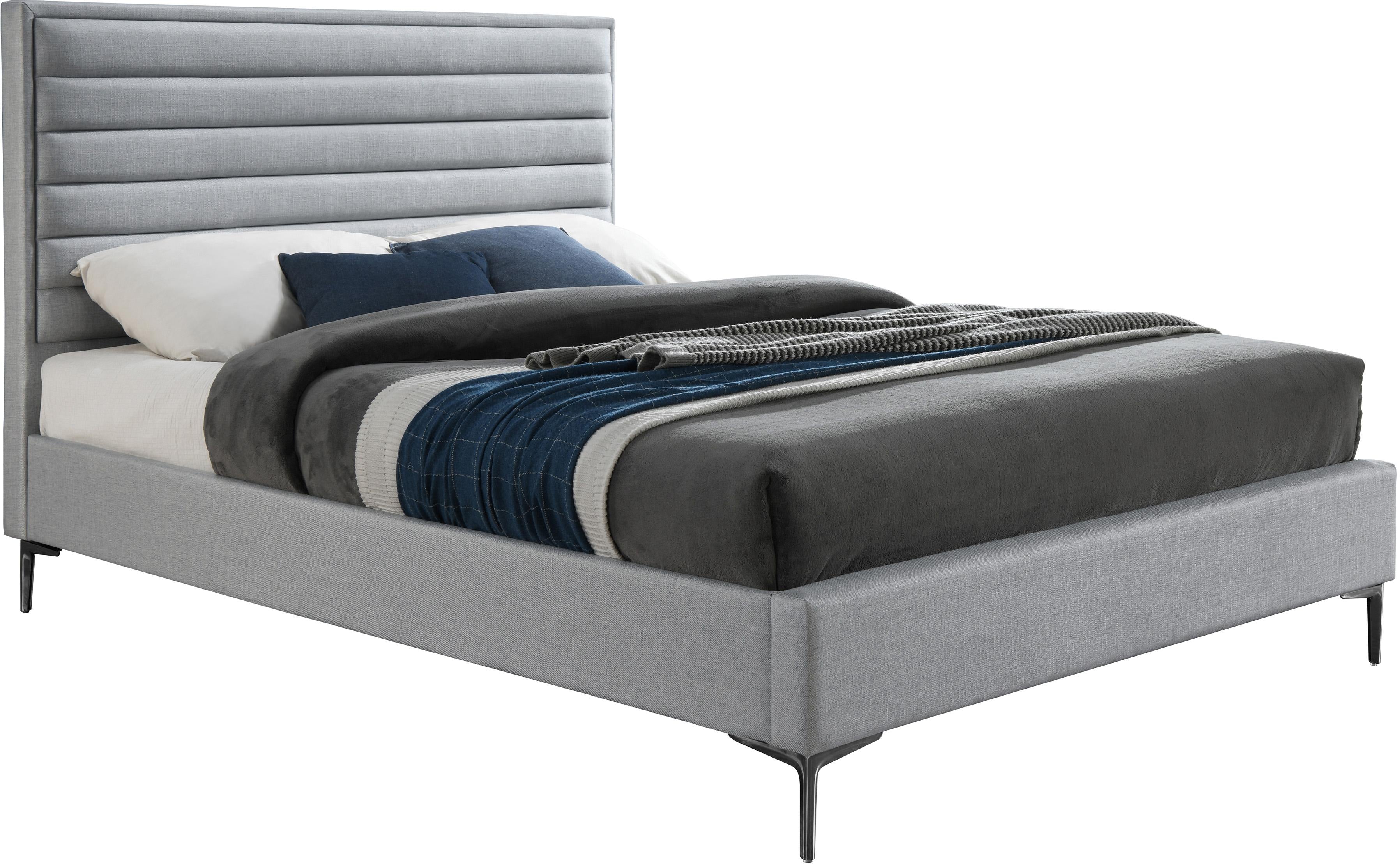 Hunter Grey Linen Queen Bed