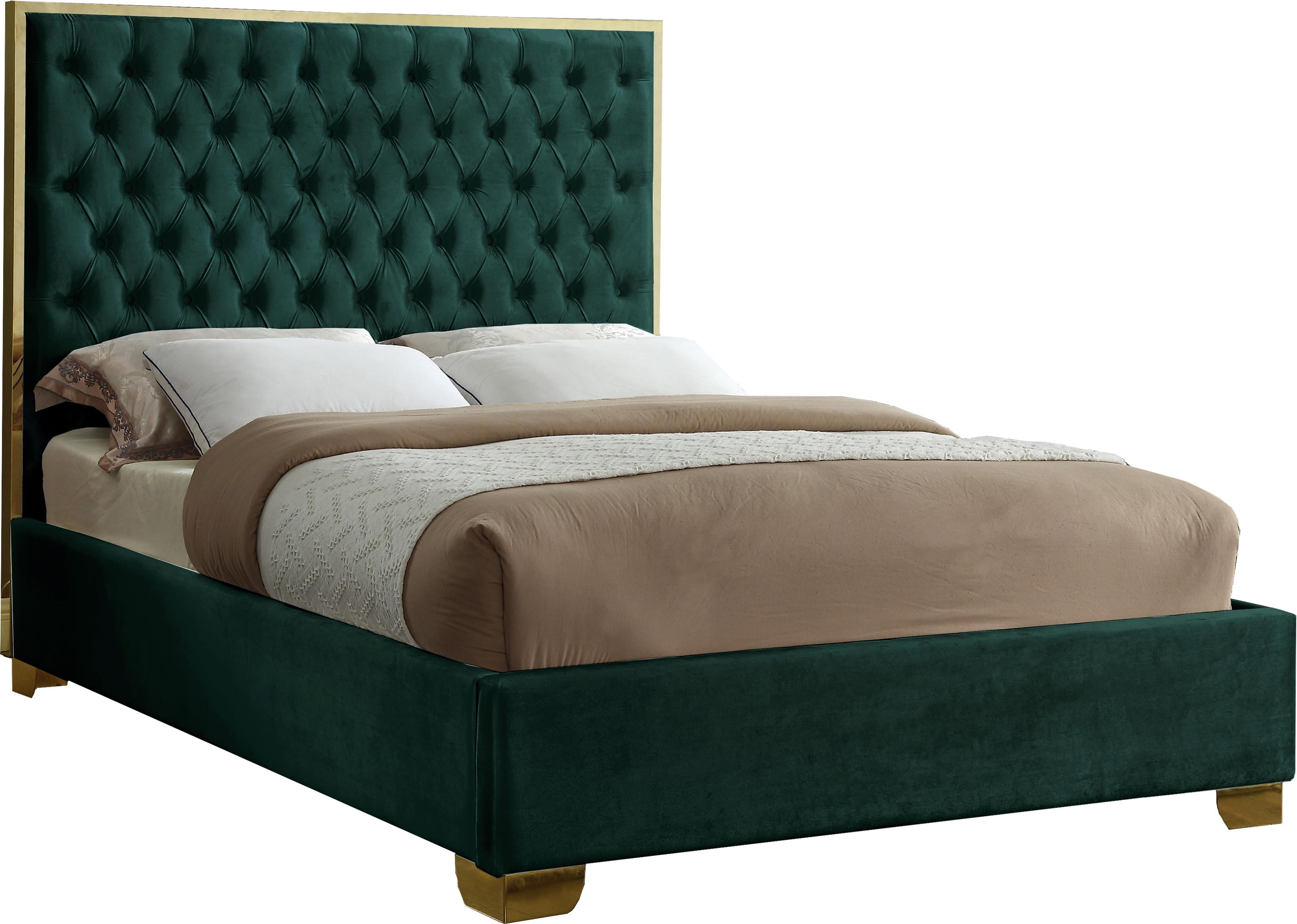 Lana Green Velvet King Bed