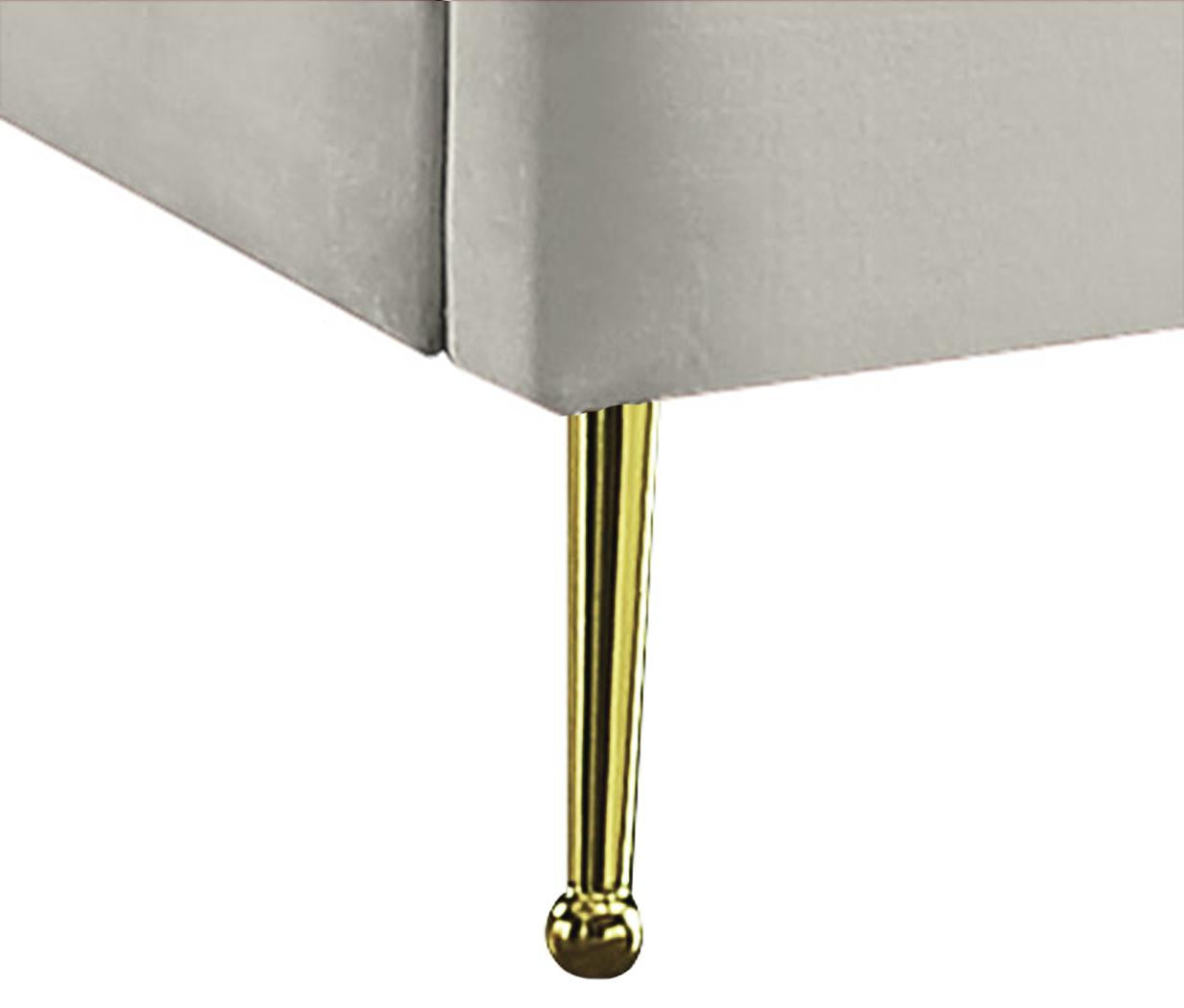 Lily Cream Velvet Full Bed - Luxury Home Furniture (MI)