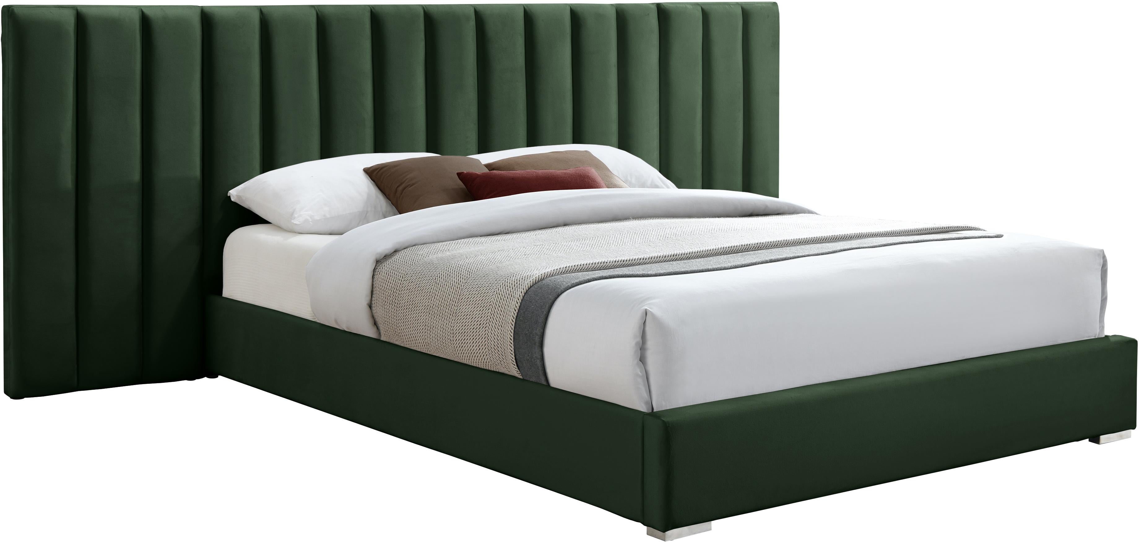 Pablo Green Velvet King Bed - Luxury Home Furniture (MI)