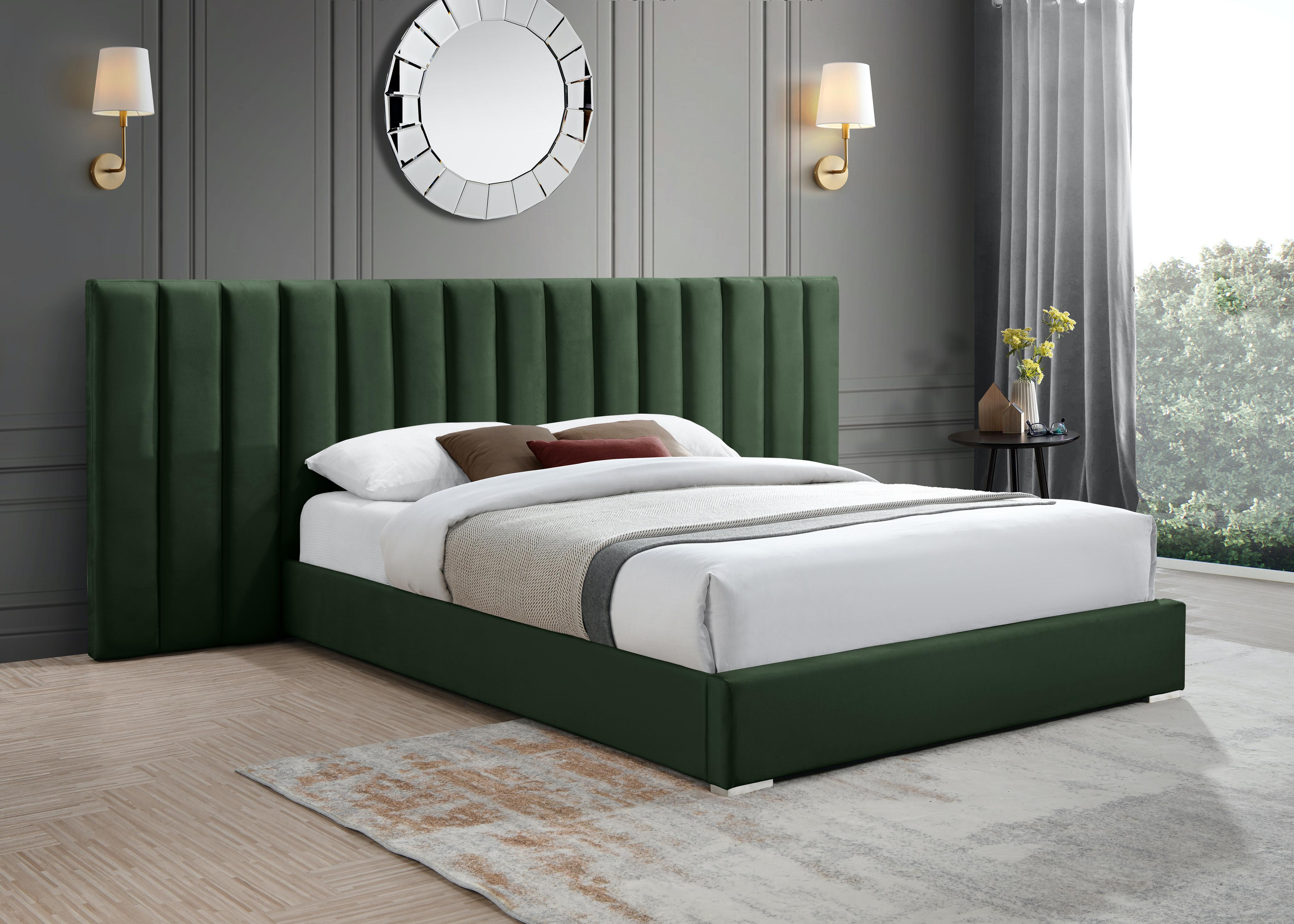 Pablo Green Velvet Queen Bed - Luxury Home Furniture (MI)
