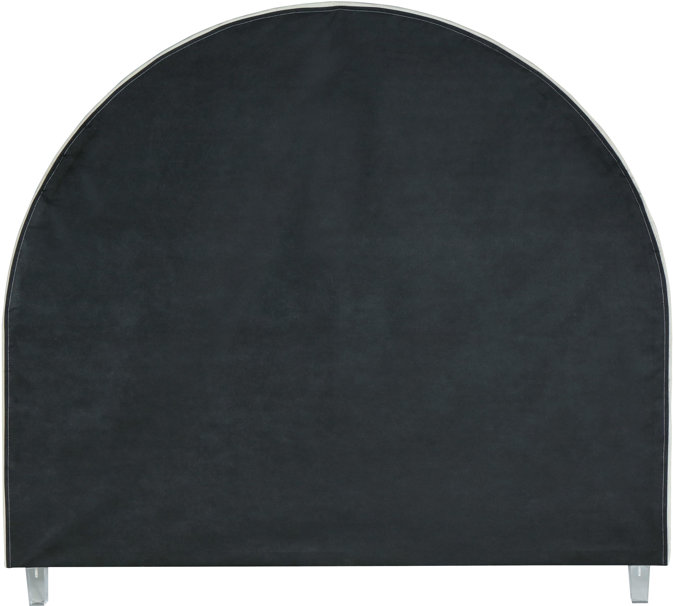 Rainbow Cream Velvet Queen Bed - Luxury Home Furniture (MI)