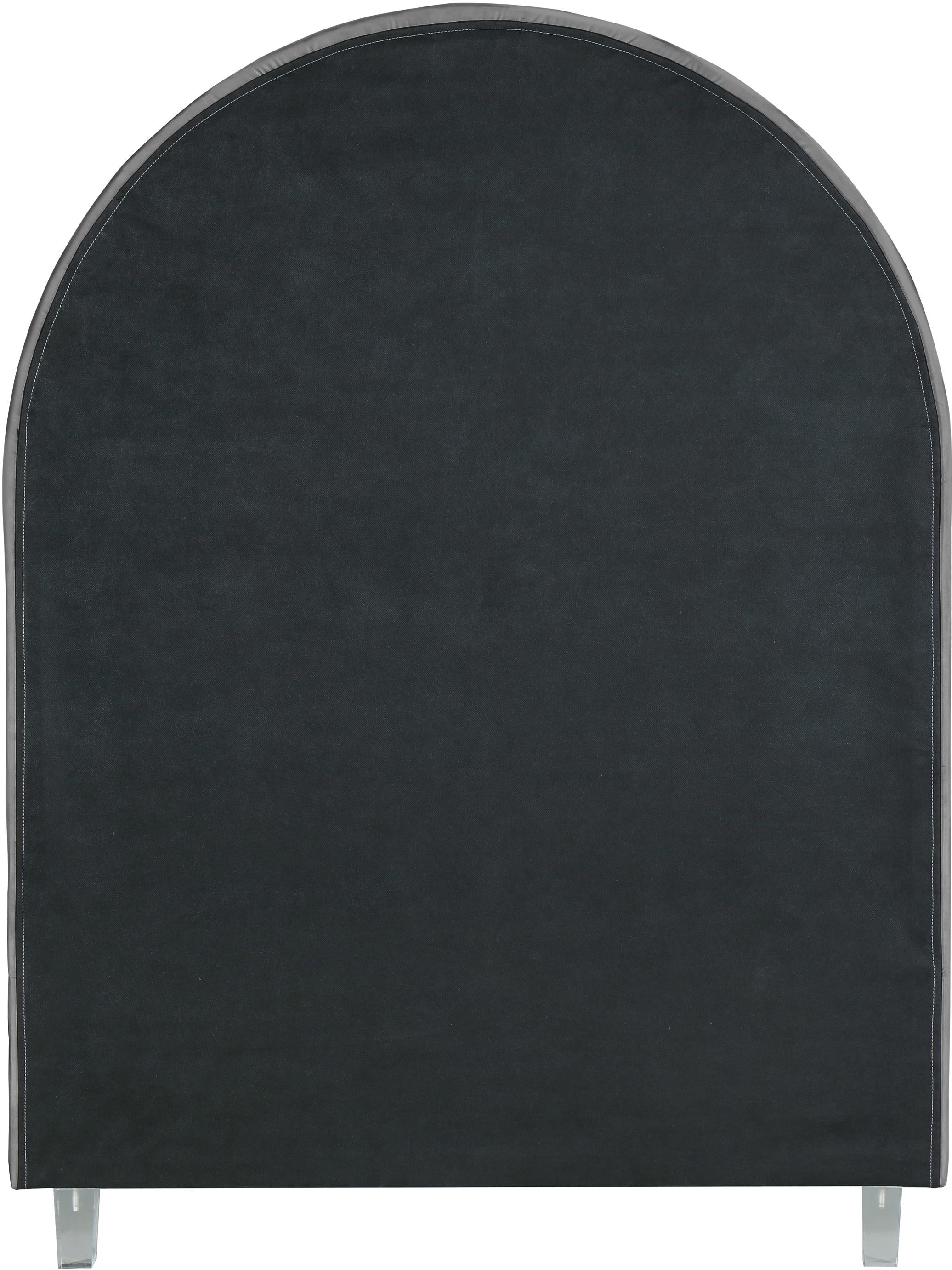 Rainbow Grey Velvet Twin Bed - Luxury Home Furniture (MI)