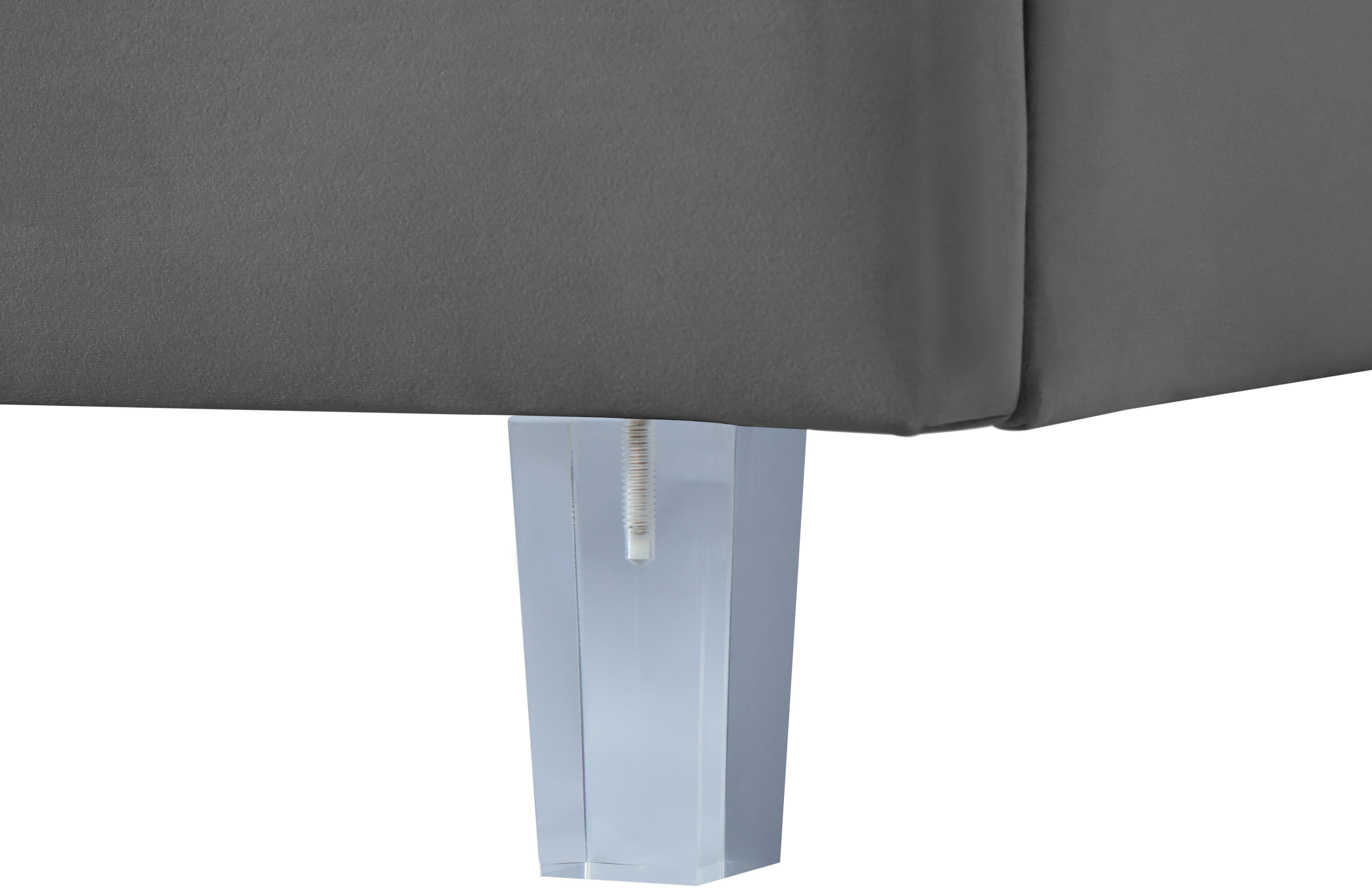 Rainbow Grey Velvet Full Bed - Luxury Home Furniture (MI)