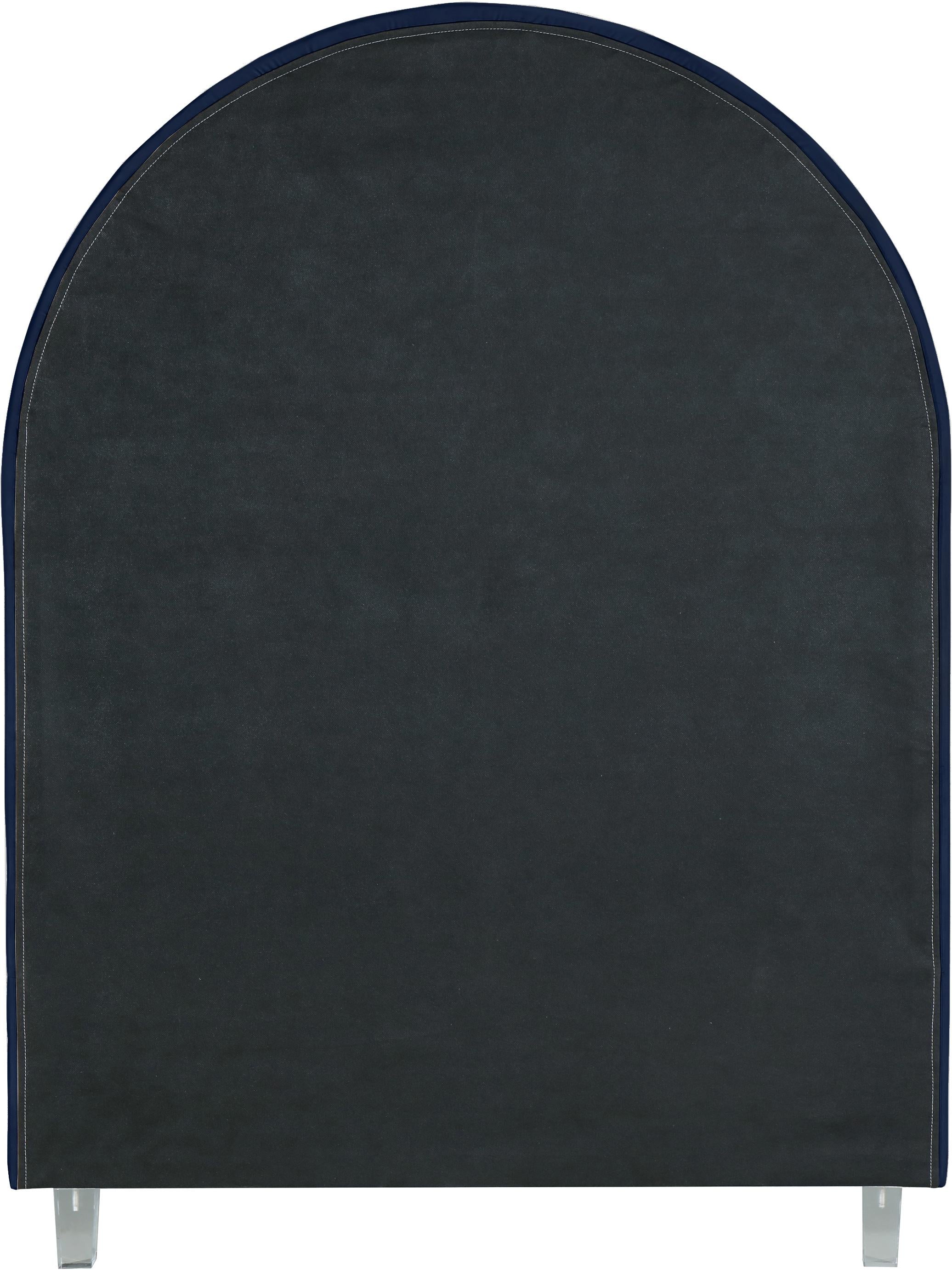 Rainbow Navy Velvet Twin Bed - Luxury Home Furniture (MI)