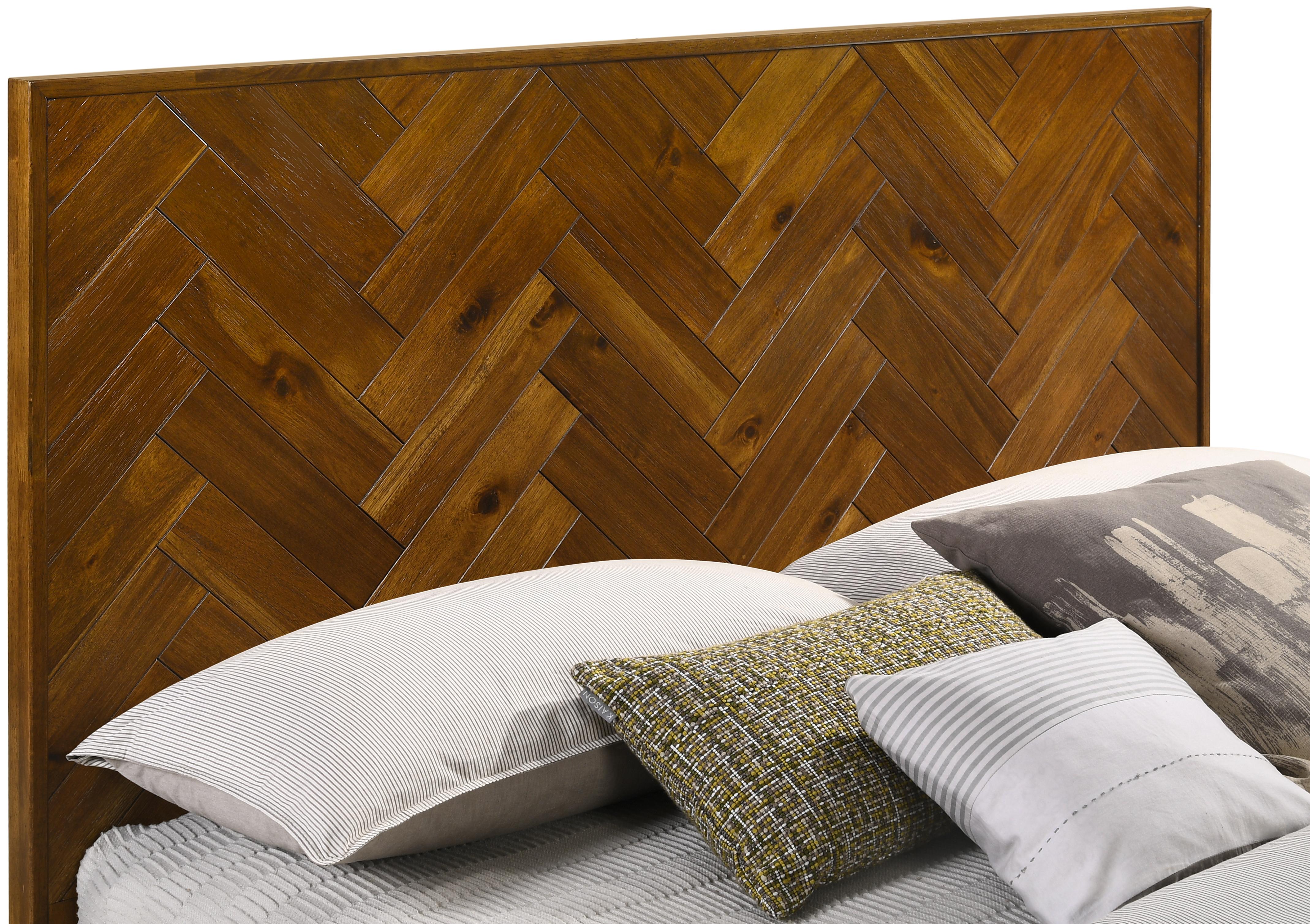 Reed Antique Coffee King Bed (3 Boxes) - Luxury Home Furniture (MI)