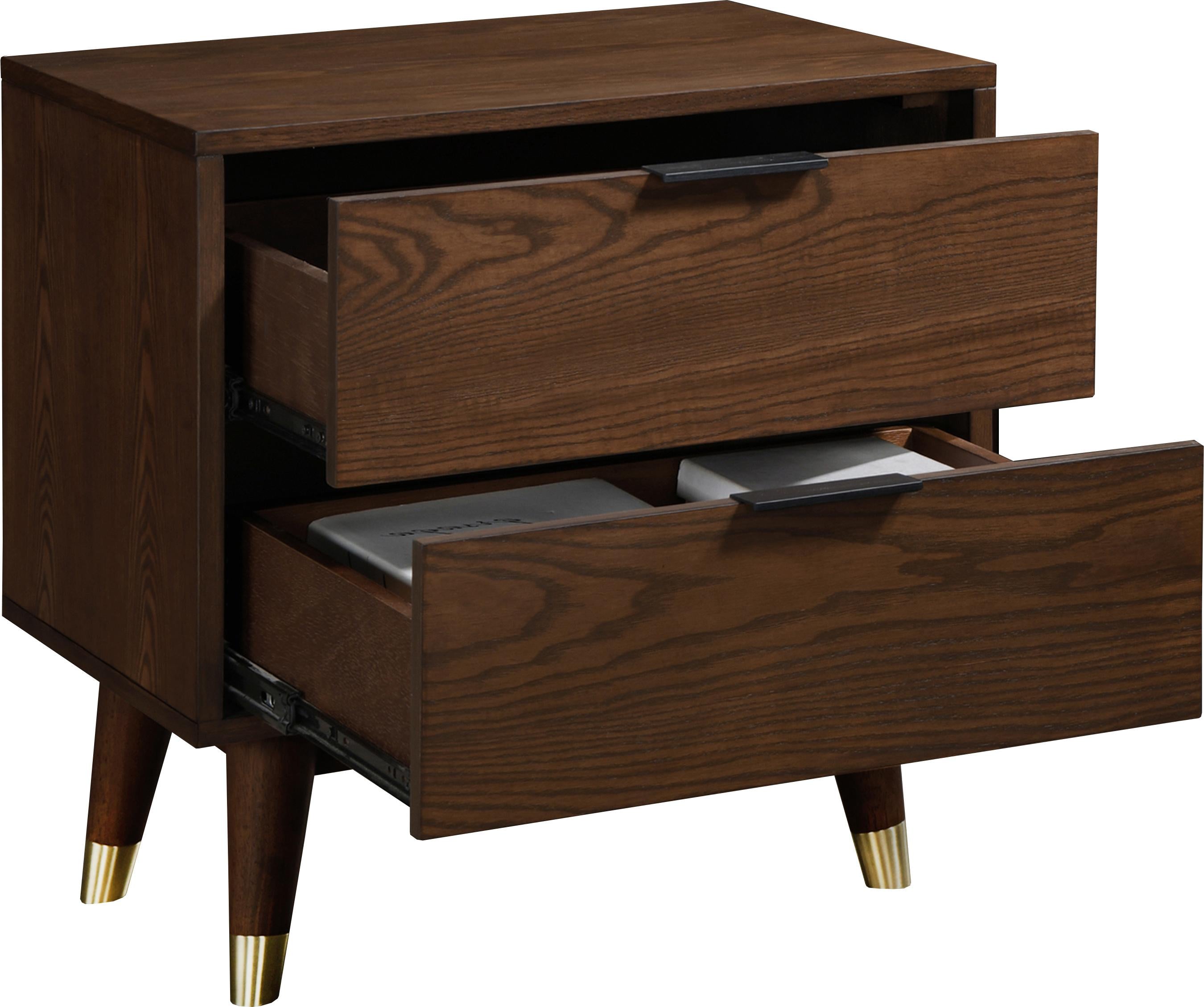 Vance Walnut Night Stand - Luxury Home Furniture (MI)