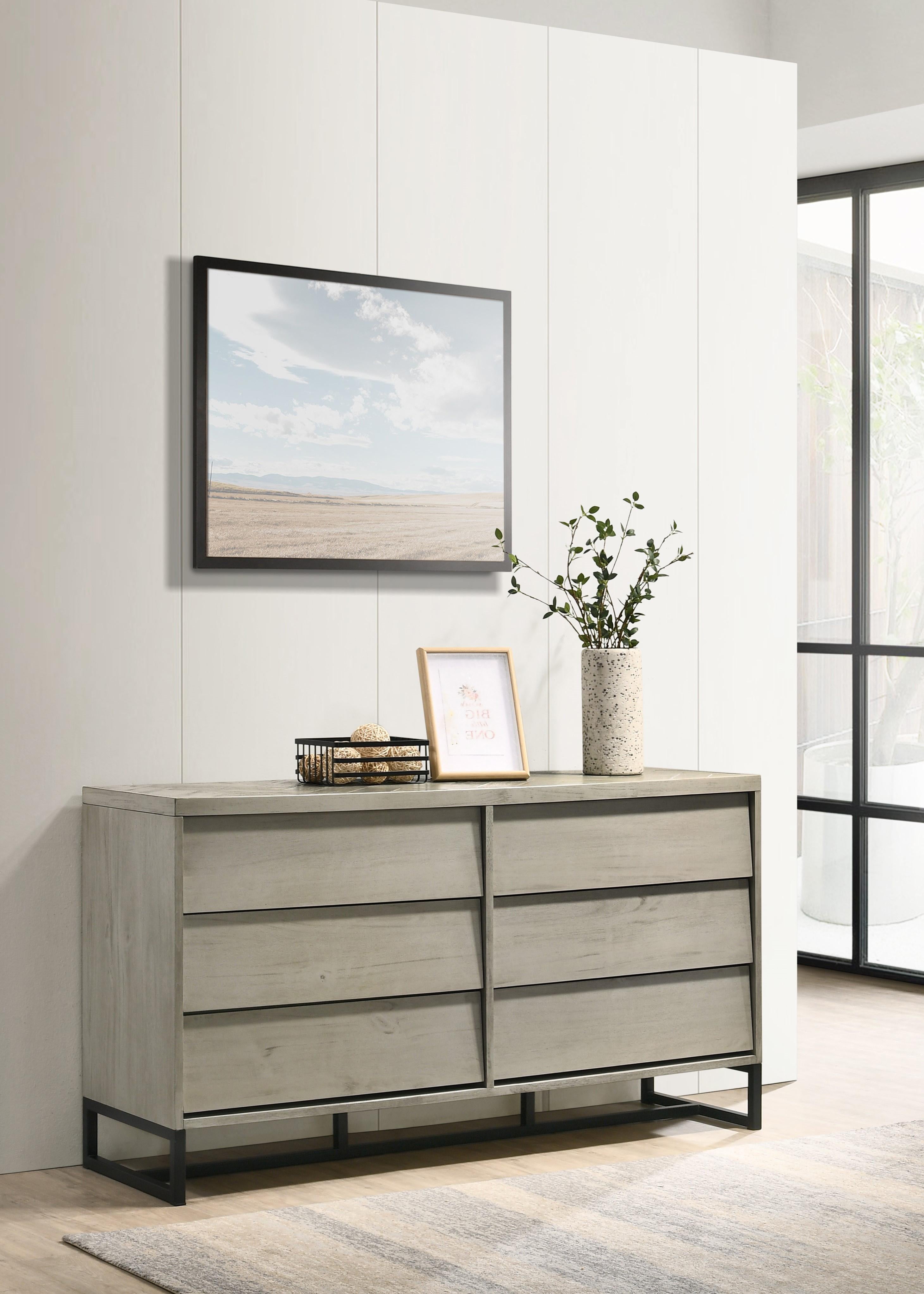 Weston Grey Stone Dresser - Luxury Home Furniture (MI)