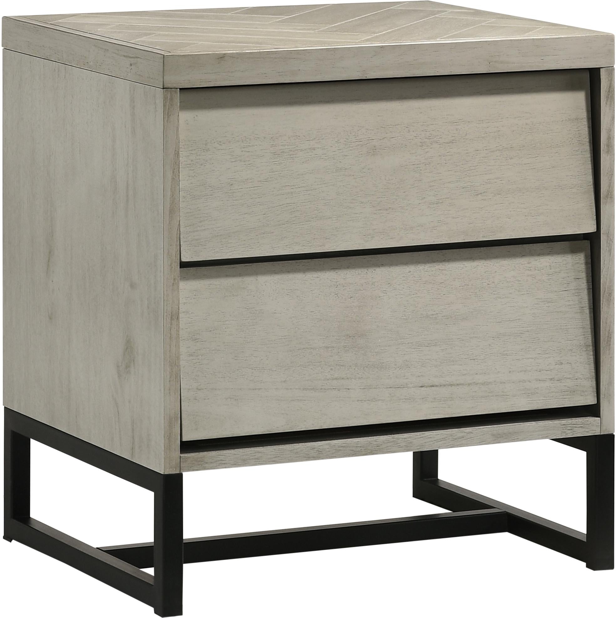 Weston Grey Stone Night Stand - Luxury Home Furniture (MI)