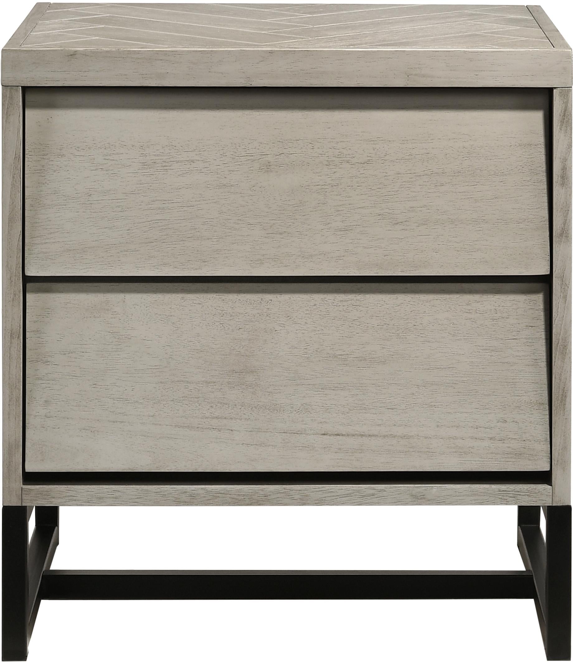 Weston Grey Stone Night Stand - Luxury Home Furniture (MI)
