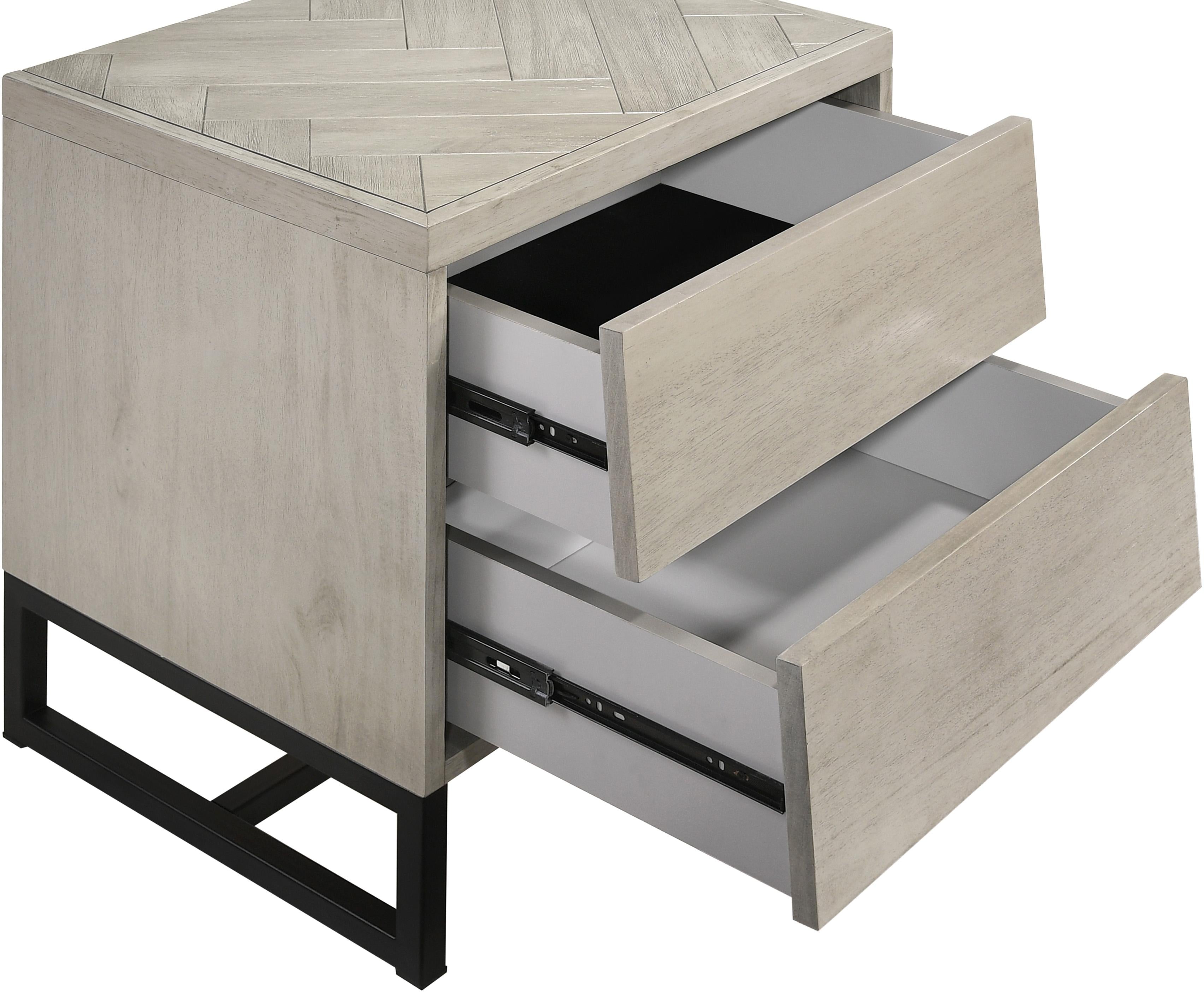 Weston Grey Stone Night Stand - Luxury Home Furniture (MI)