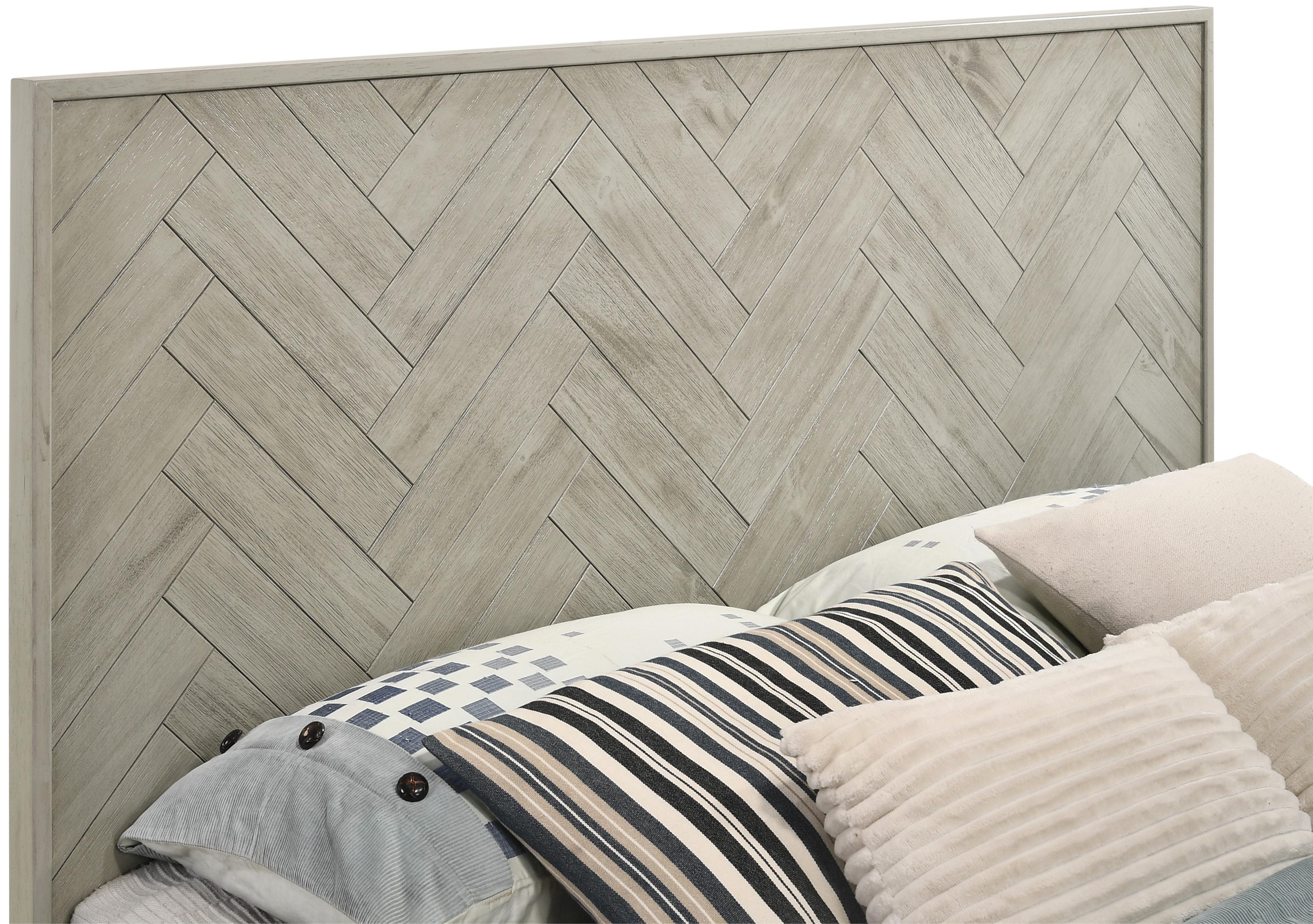 Weston Grey Stone King Bed (3 Boxes) - Luxury Home Furniture (MI)