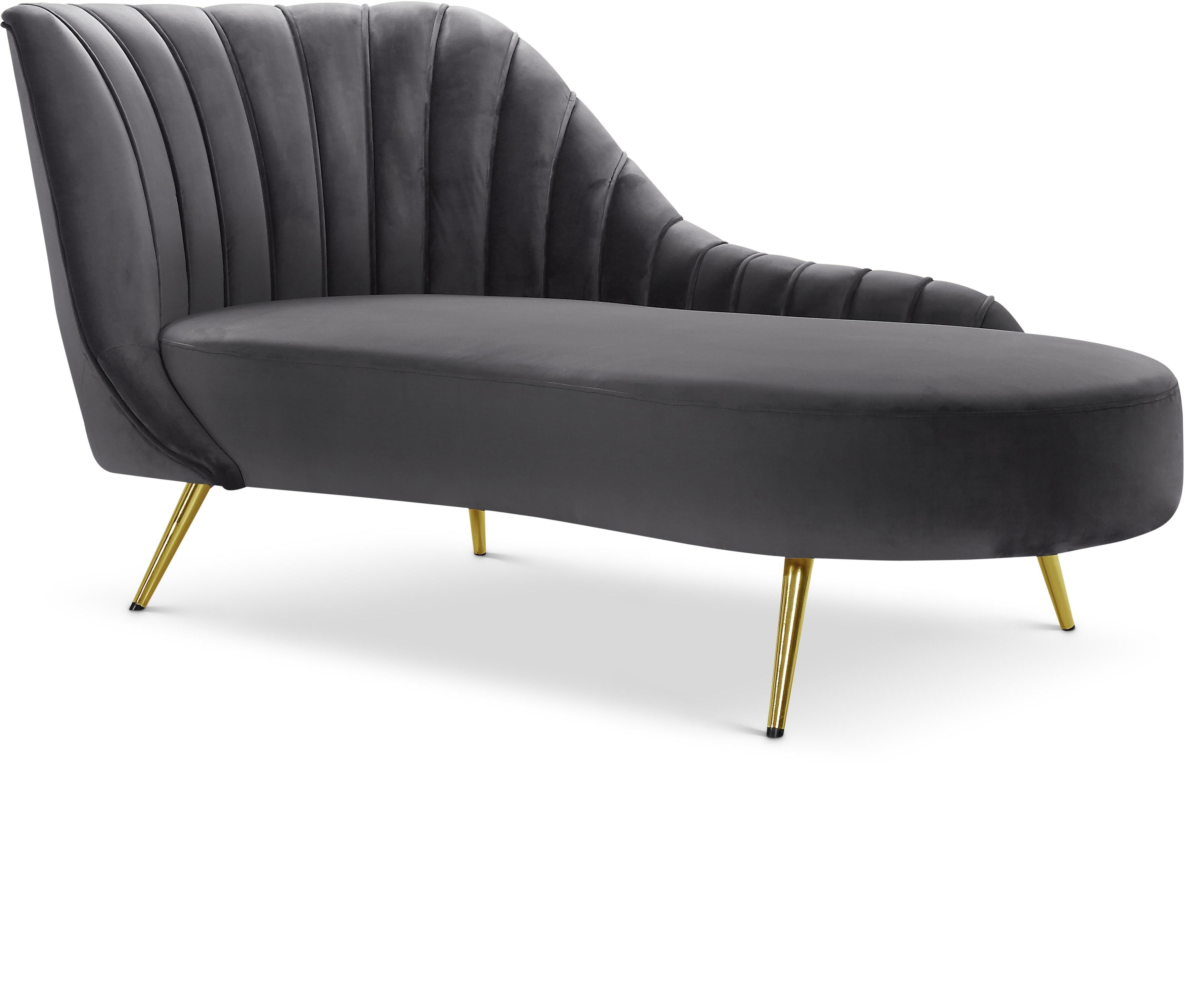 Margo Grey Velvet Chaise - Luxury Home Furniture (MI)