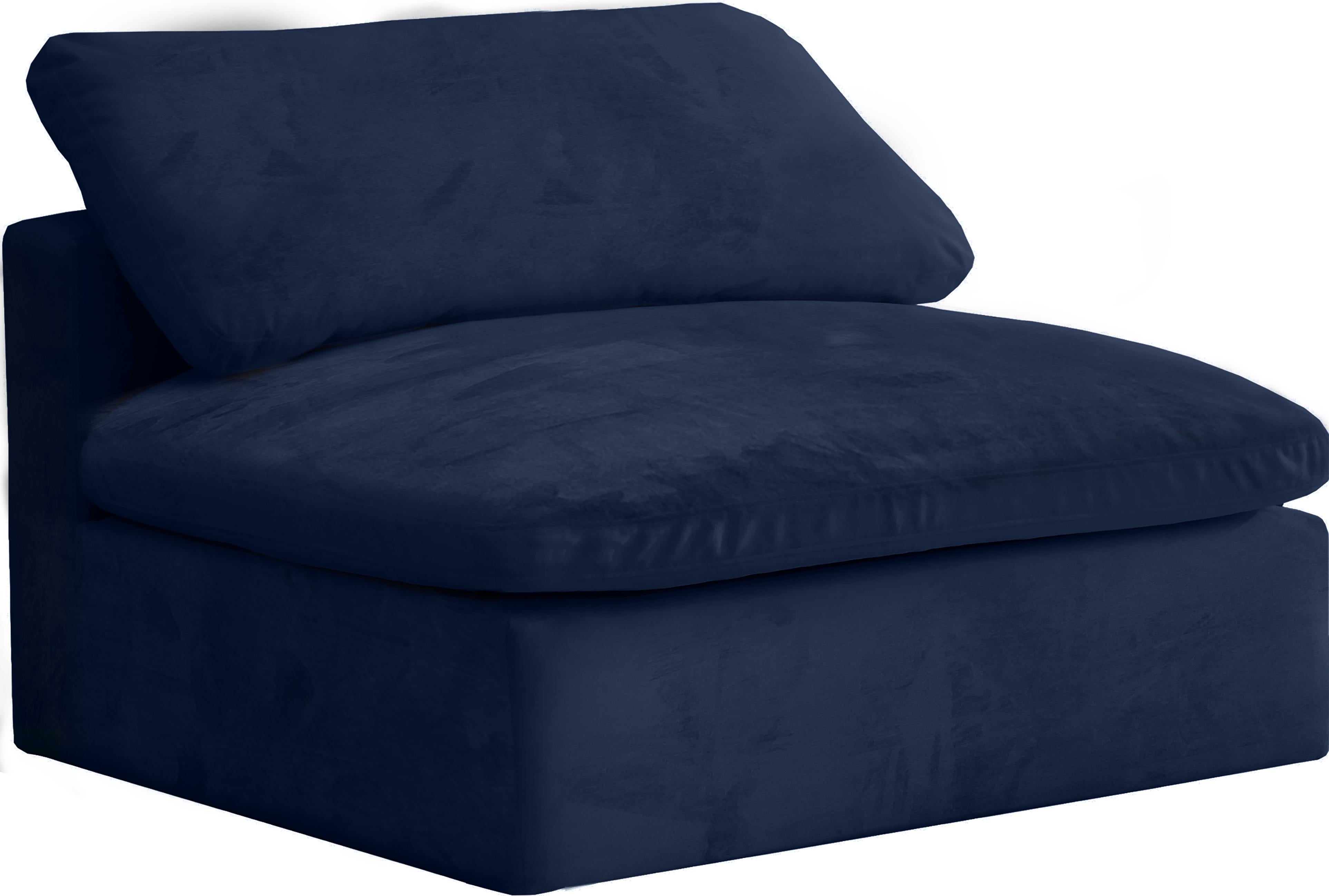 Cozy Navy Velvet Chair - Luxury Home Furniture (MI)