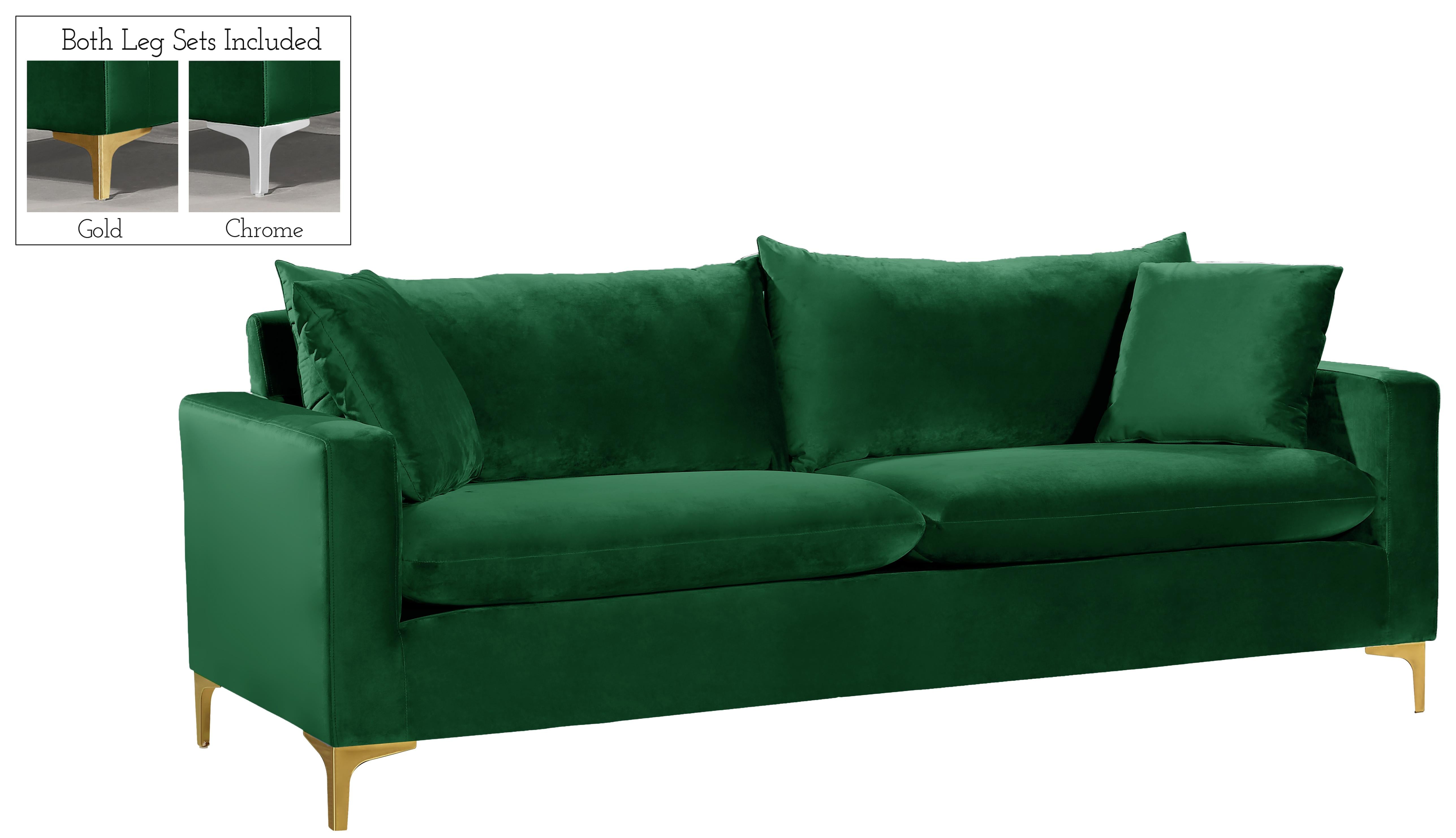 Naomi Green Velvet Sofa - Luxury Home Furniture (MI)