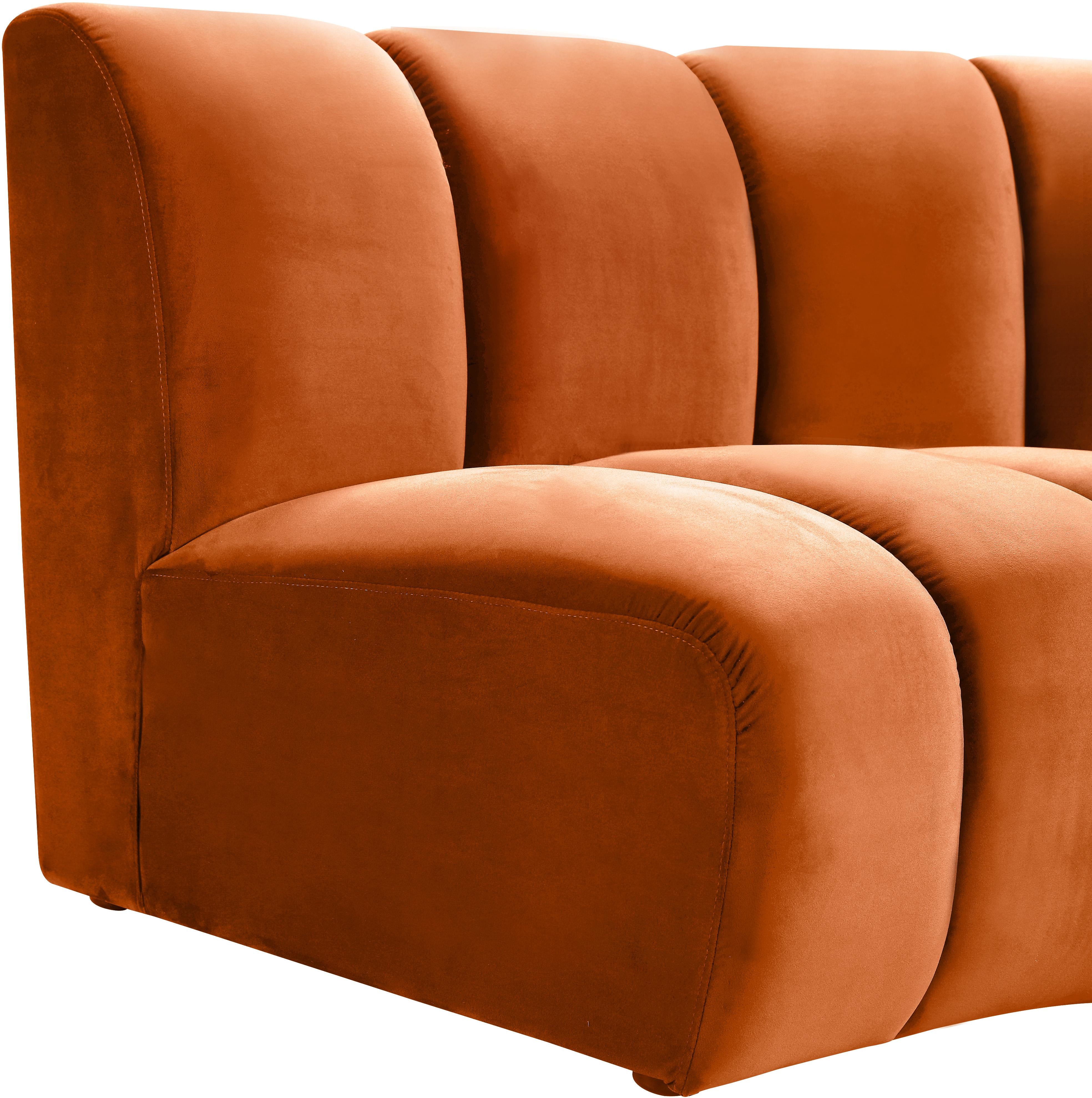 Infinity Cognac Velvet 3pc. Modular Sectional - Luxury Home Furniture (MI)