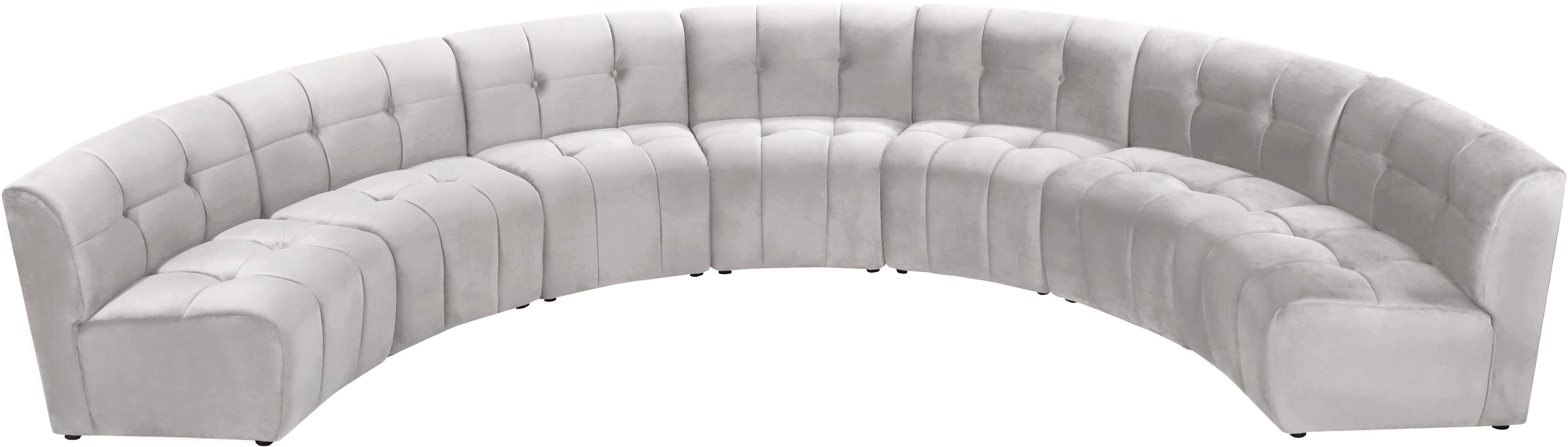 Limitless Cream Velvet 7pc. Modular Sectional - Luxury Home Furniture (MI)