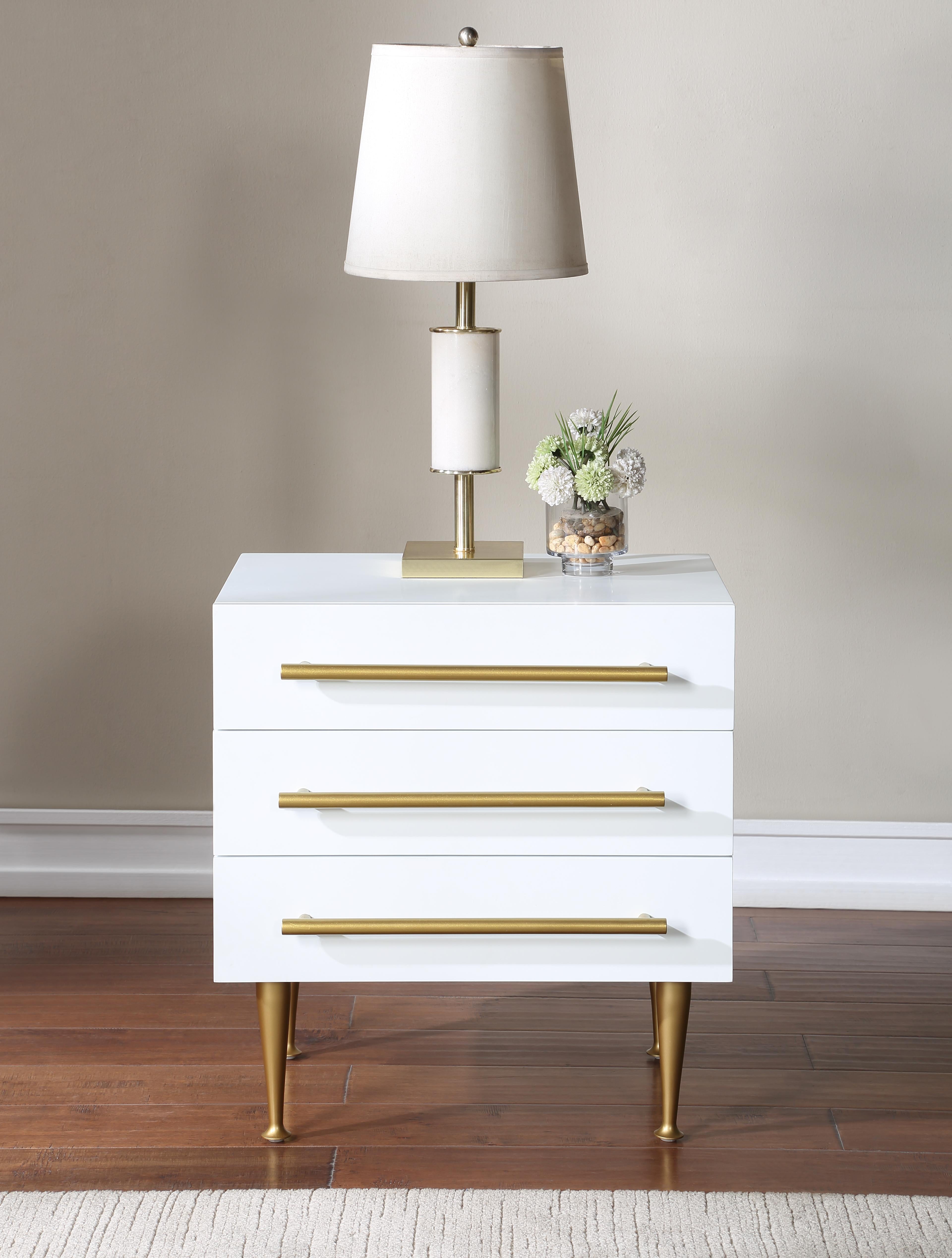 Marisol White Night Stand - Luxury Home Furniture (MI)