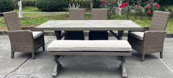 Laguna Heights Bench with Cushion - Luxury Home Furniture (MI)