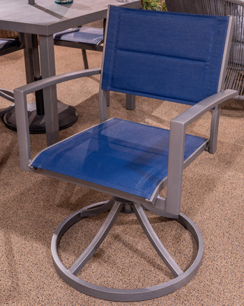Rocky Creek Outdoor Sling Swivel Chair (Set of 2) - Luxury Home Furniture (MI)