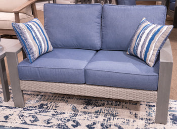 Half Moon Beach Outdoor Loveseat with Cushion - Luxury Home Furniture (MI)