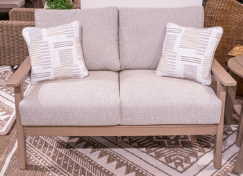 Grover Beach Outdoor Loveseat with Cushion - Luxury Home Furniture (MI)