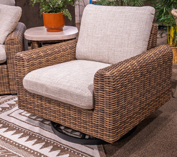 Dolan Creek Outdoor Swivel Lounge Chair with Cushion - Luxury Home Furniture (MI)