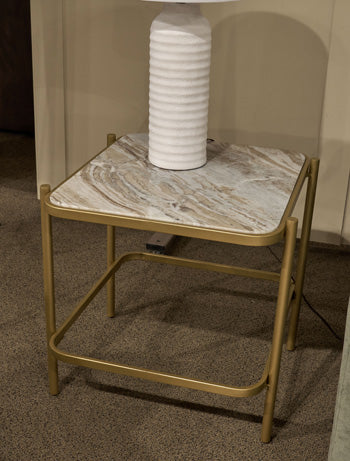 Manor Stone End Table - Luxury Home Furniture (MI)