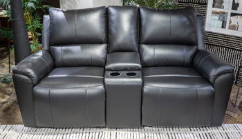 Glossmore Reclining Loveseat with Console - Luxury Home Furniture (MI)