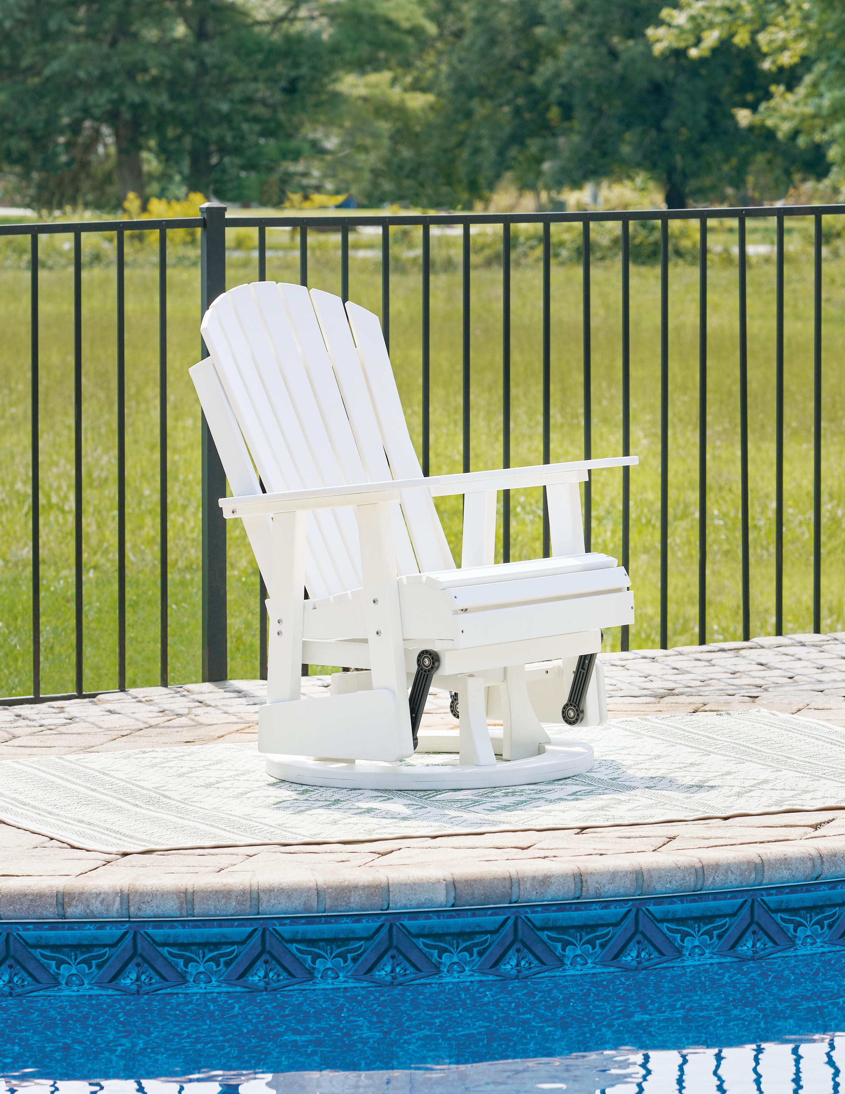 Hyland wave Outdoor Swivel Glider Chair - Luxury Home Furniture (MI)