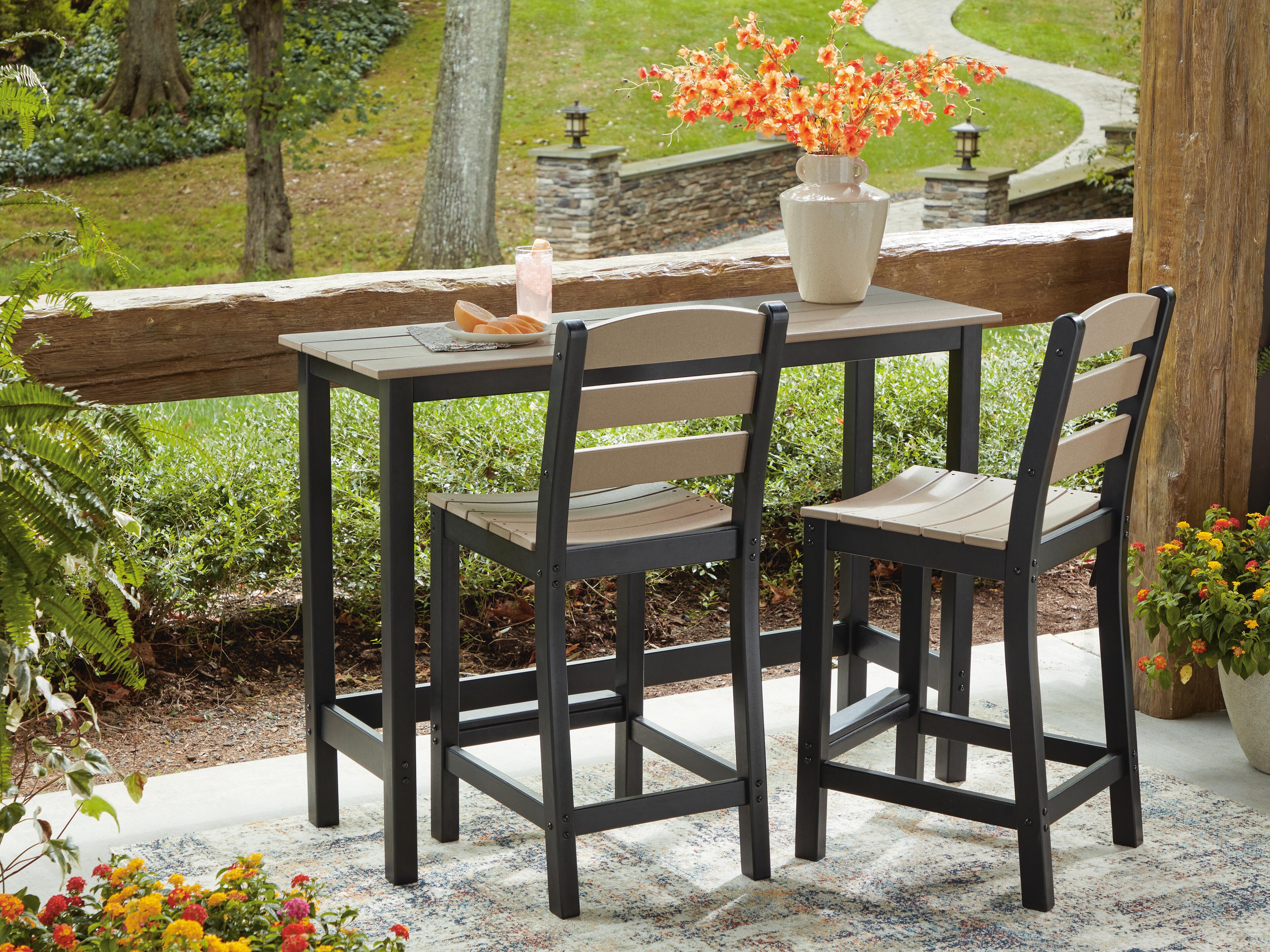 Shoreline Beach Outdoor Counter Table and 2 Barstools - Luxury Home Furniture (MI)