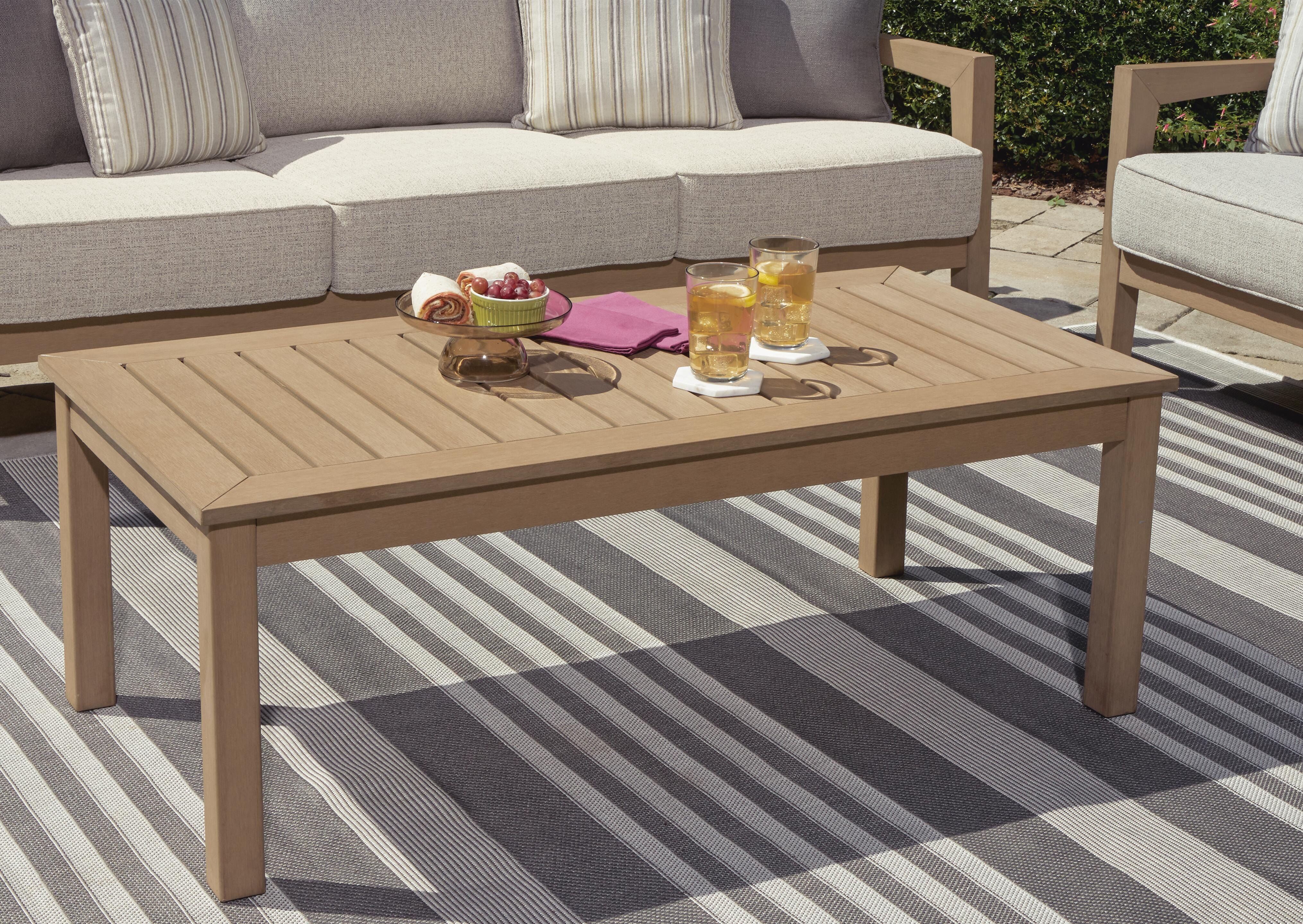 Hallow Creek Outdoor Coffee Table - Luxury Home Furniture (MI)