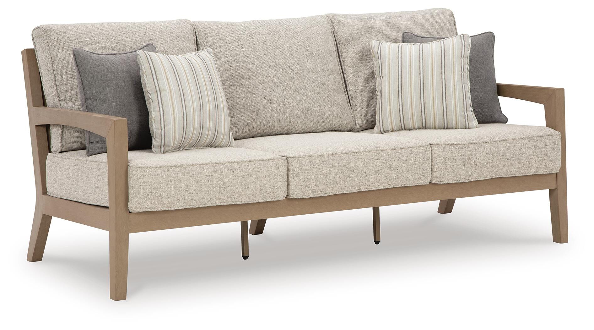 Hallow Creek Outdoor Sofa with Cushion - Luxury Home Furniture (MI)