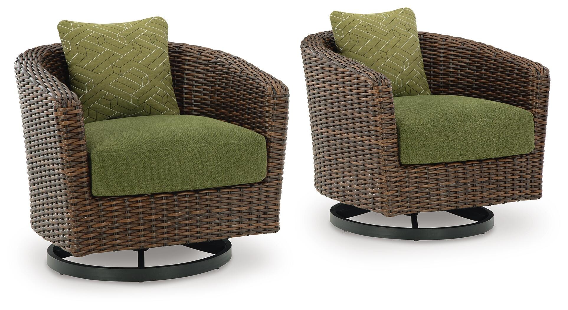 Horizon Hall Outdoor Swivel Lounge Chair with Cushion - Luxury Home Furniture (MI)