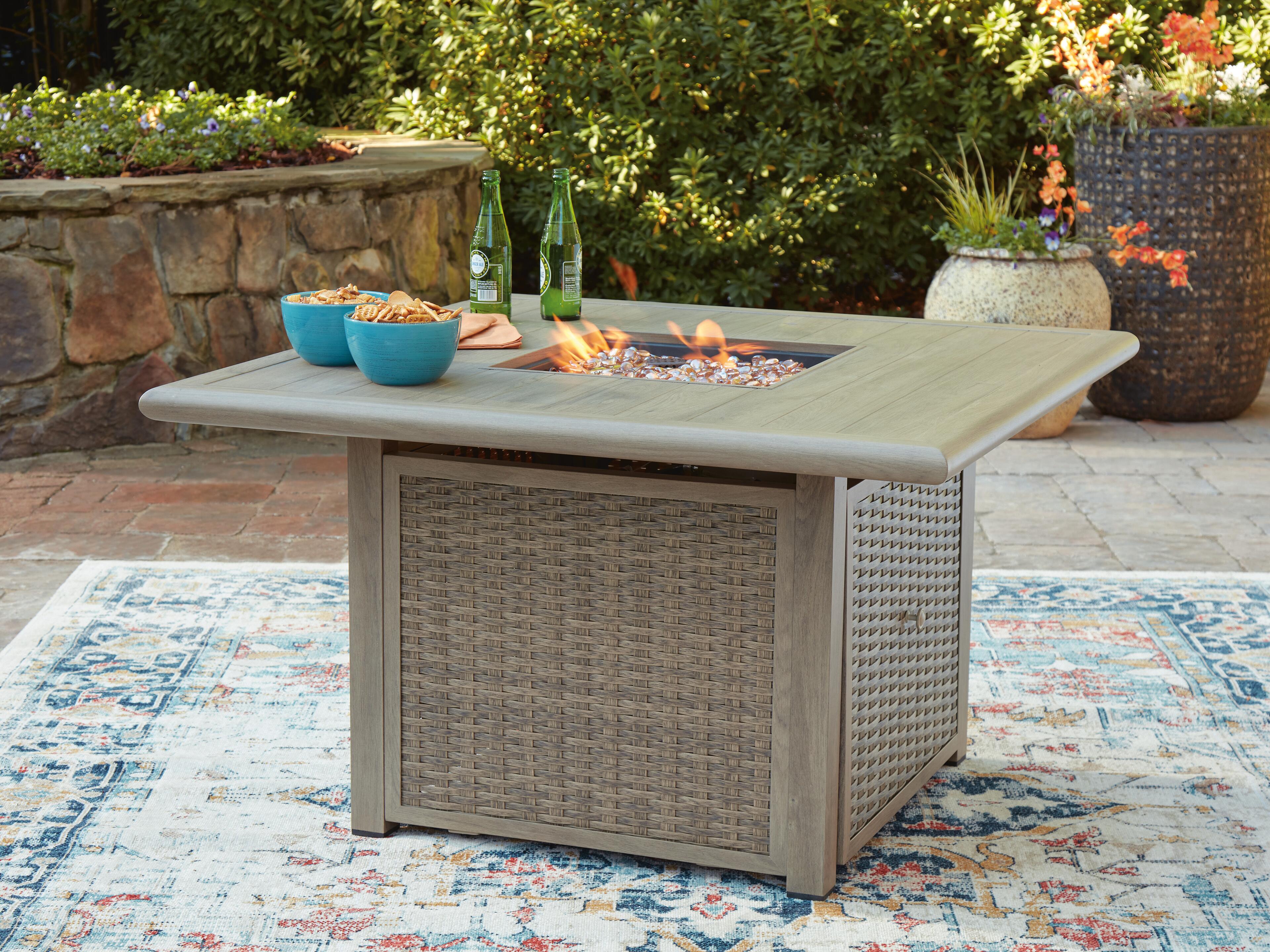 Cliff Trails Fire Pit Table - Luxury Home Furniture (MI)