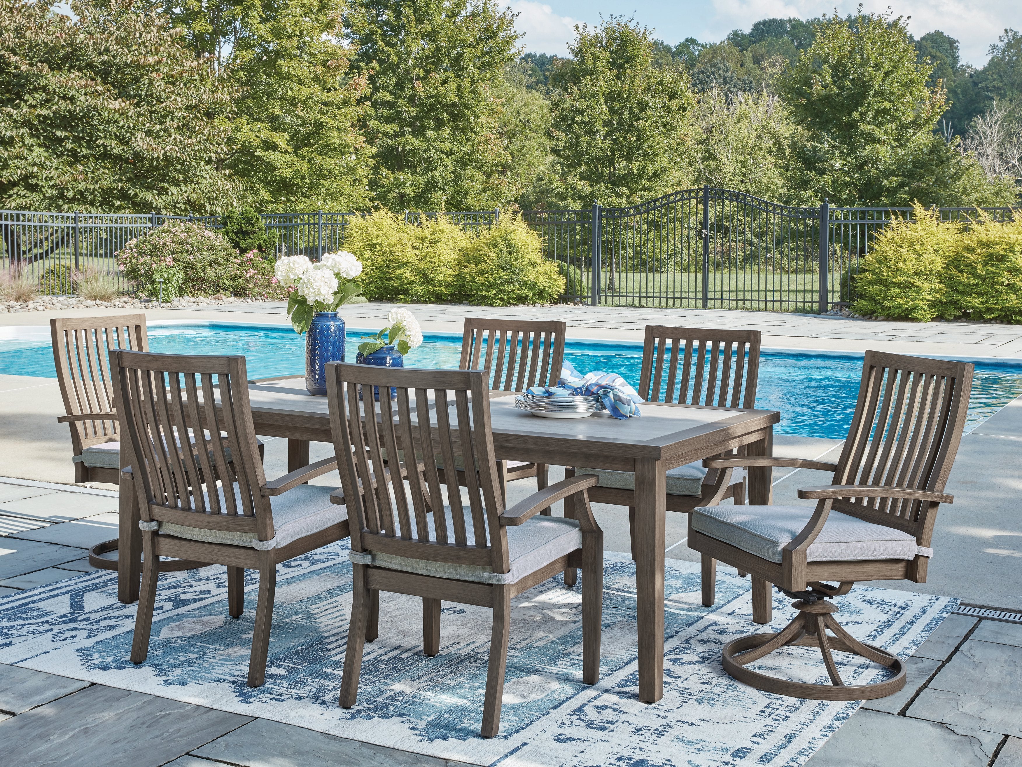 Rainier Ranch Outdoor Dining Package - Luxury Home Furniture (MI)