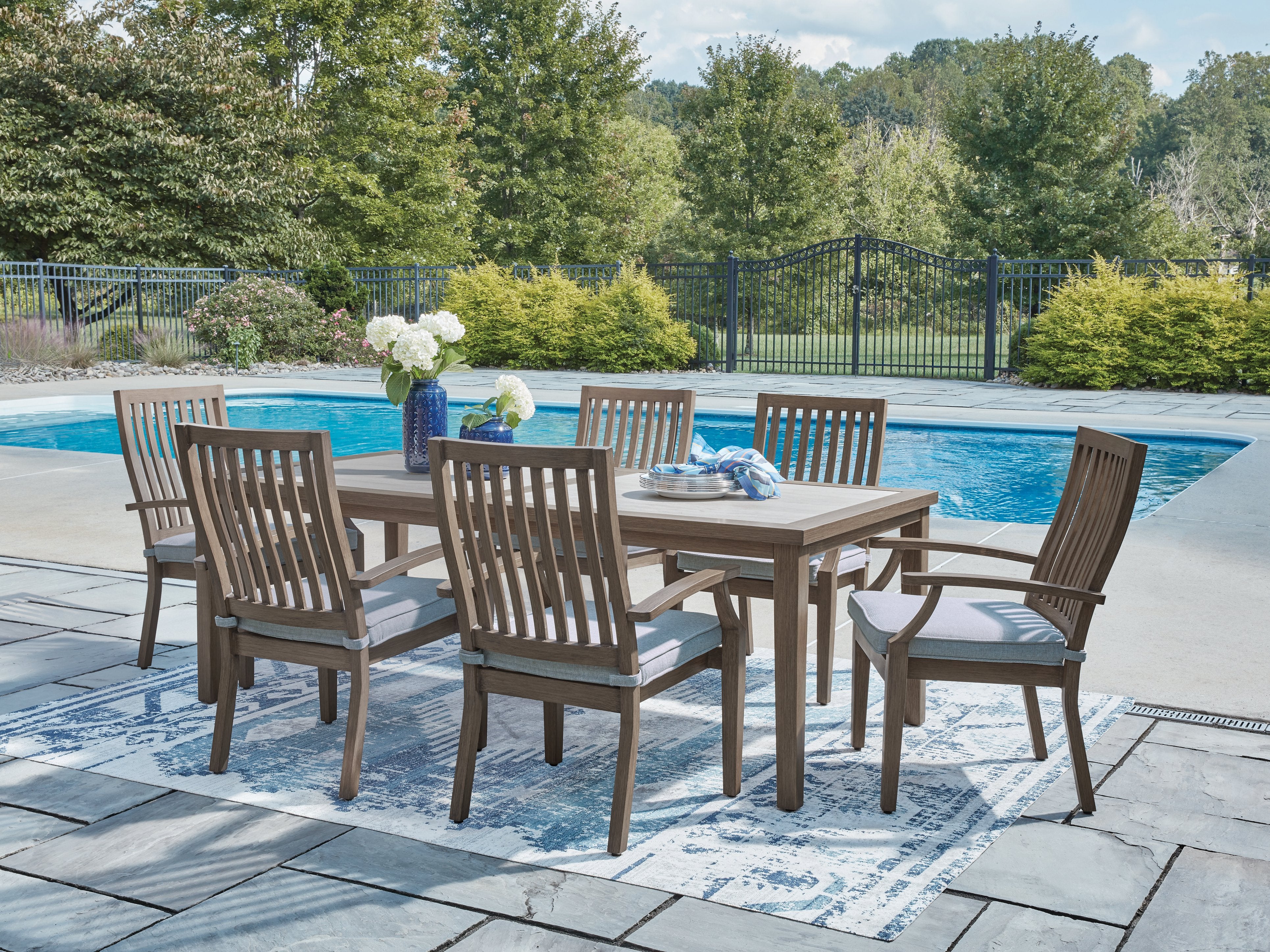 Rainier Ranch Outdoor Dining Package - Luxury Home Furniture (MI)