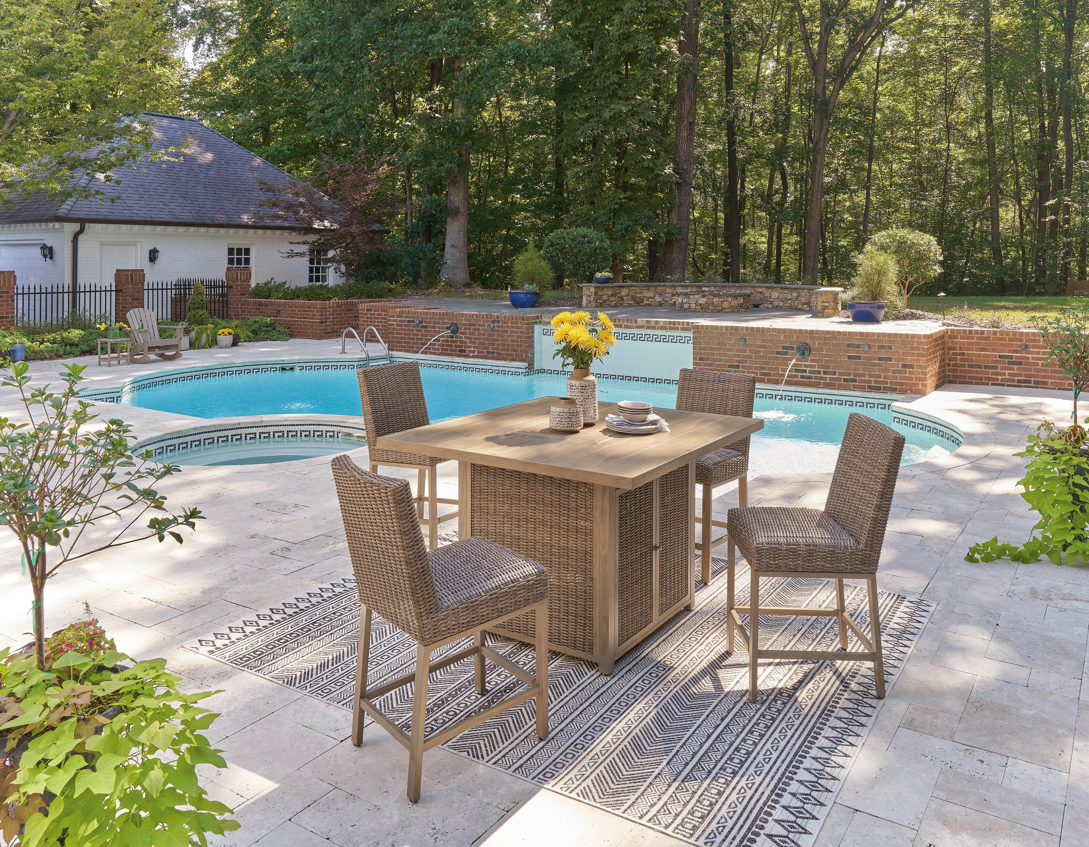 Walton Bridge Outdoor Bar Set - Luxury Home Furniture (MI)