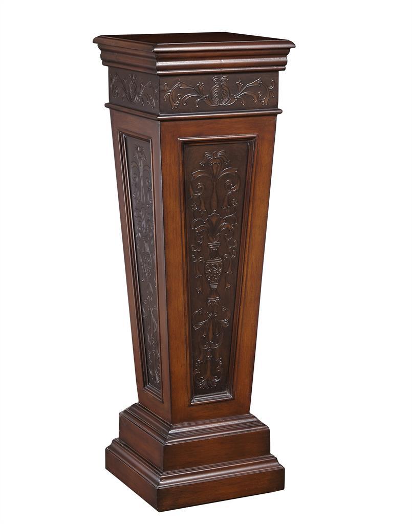 Pulaski Faux Metal Inlay Accent Pedestal - Luxury Home Furniture (MI)