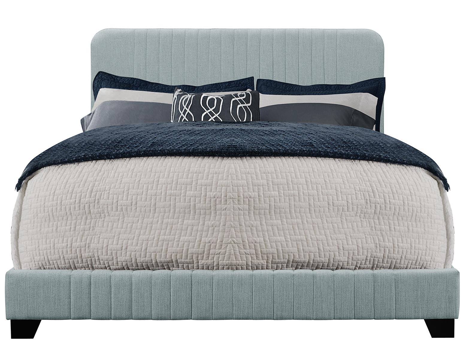 Pulaski ACH All-In-One King Channeled Bed in Blue - Luxury Home Furniture (MI)