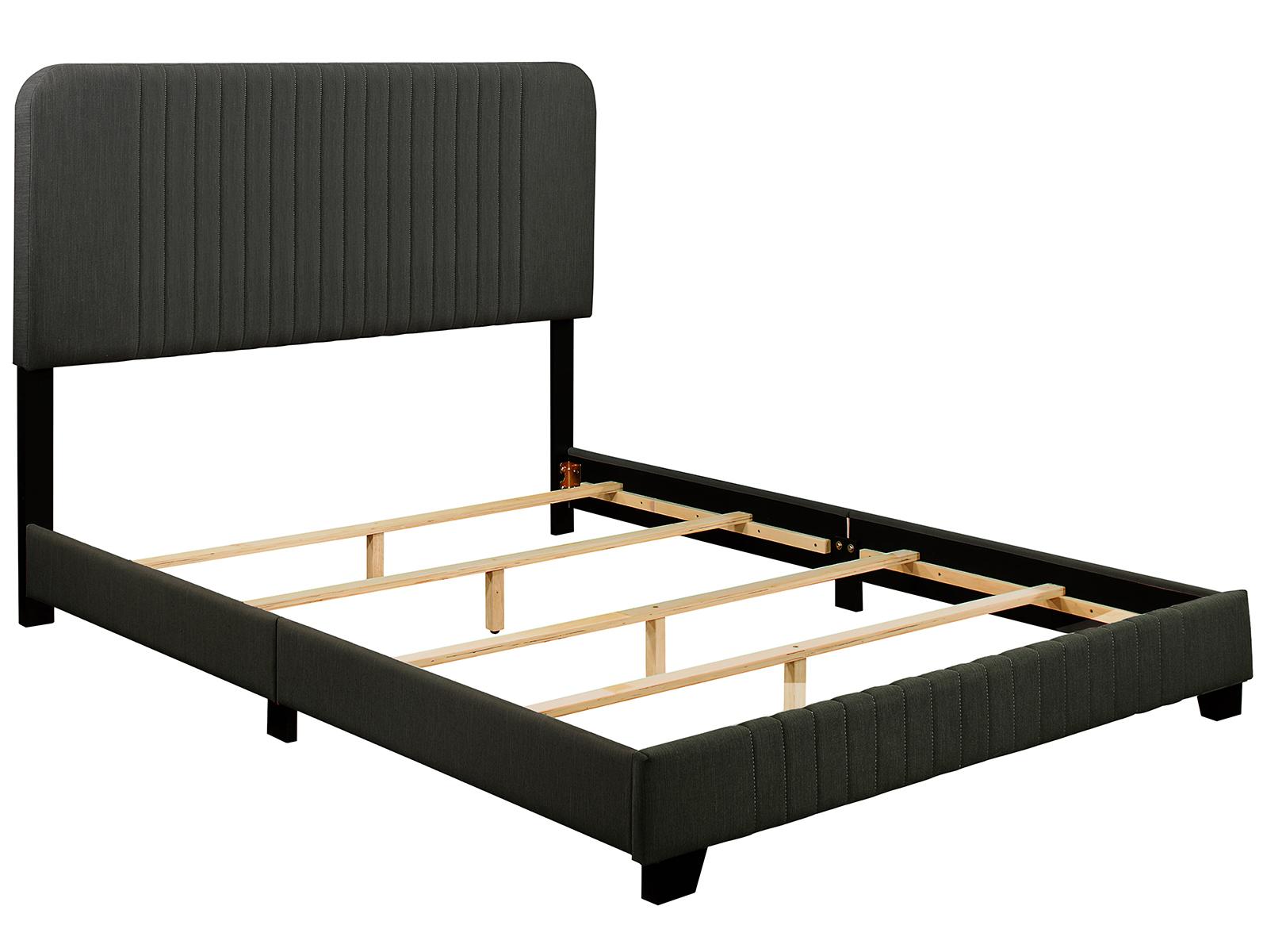 Pulaski ACH All-In-One King Channeled Bed in Grey - Luxury Home Furniture (MI)