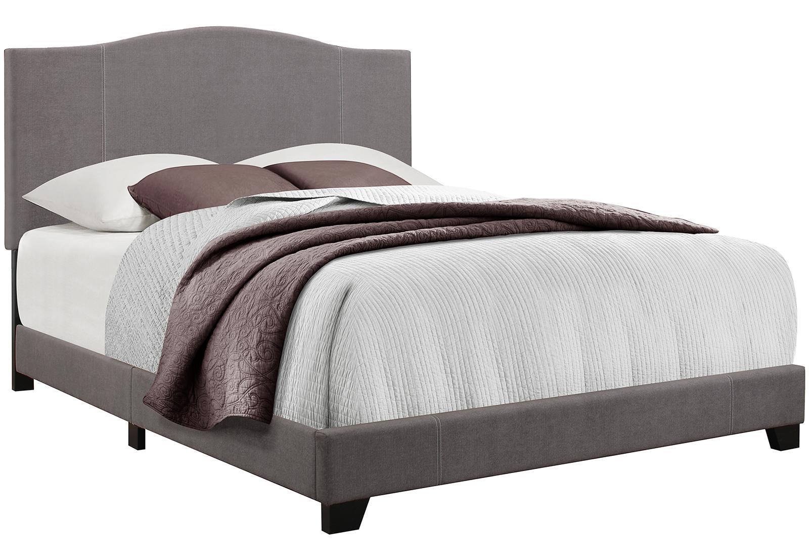 Pulaski ACH All-In-One Queen Modified Camel Back Upholstered Bed in Grey - Luxury Home Furniture (MI)