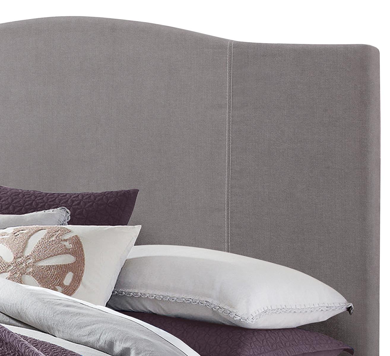 Pulaski ACH All-In-One Queen Modified Camel Back Upholstered Bed in Grey