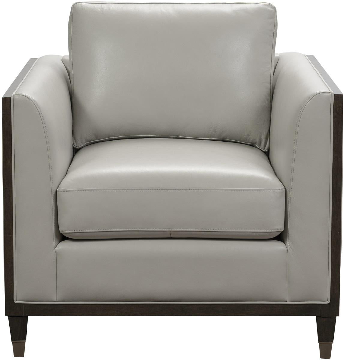 Pulaski Addison Leather Chair in Light Grey - Luxury Home Furniture (MI)