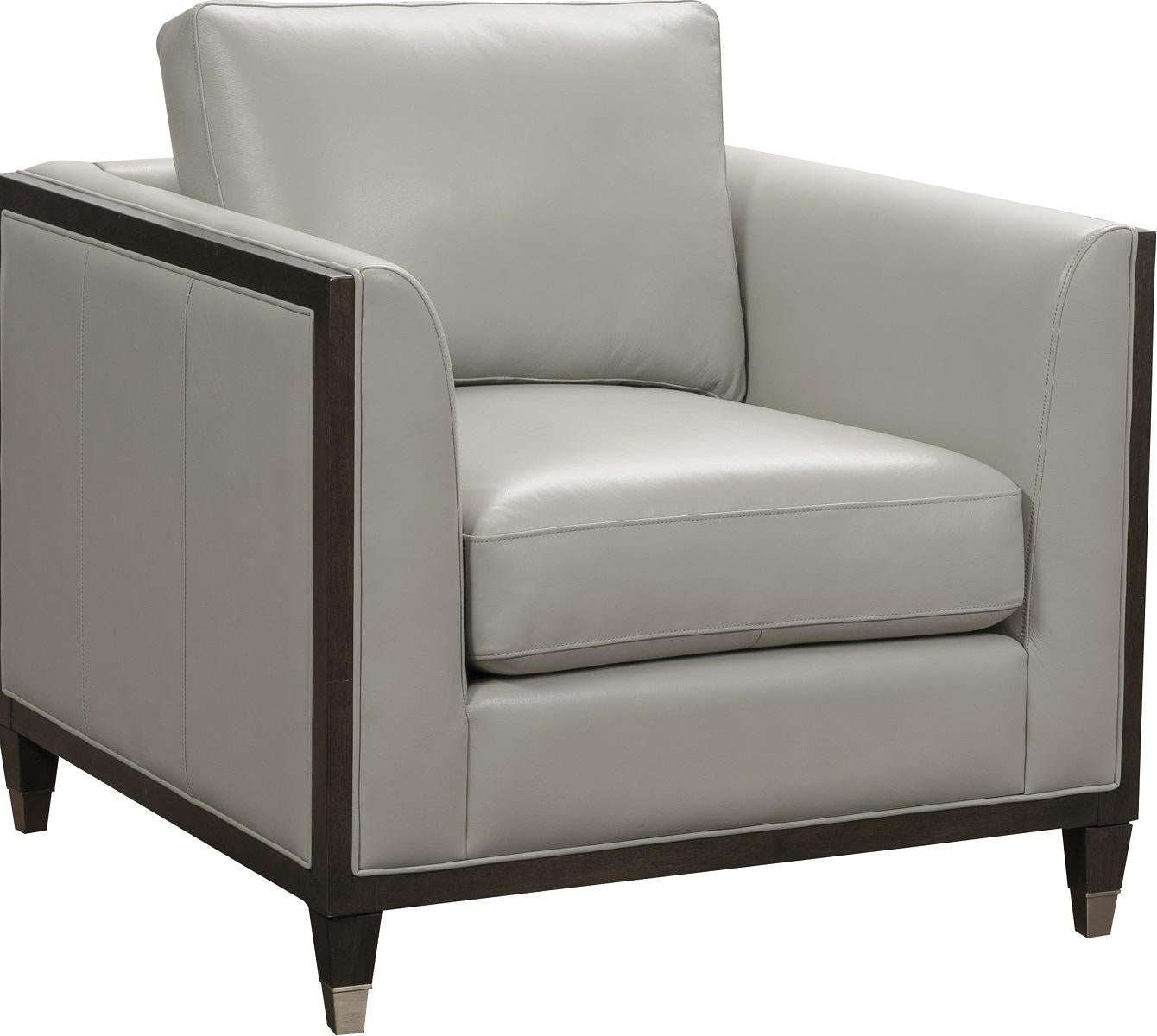 Pulaski Addison Leather Chair in Light Grey - Luxury Home Furniture (MI)