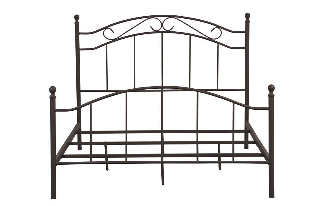 Pulaski All-in-One Brown "Scroll" Metal Queen Bed - Luxury Home Furniture (MI)