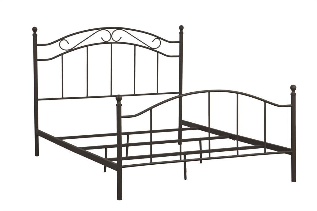 Pulaski All-in-One Brown "Scroll" Metal Queen Bed - Luxury Home Furniture (MI)