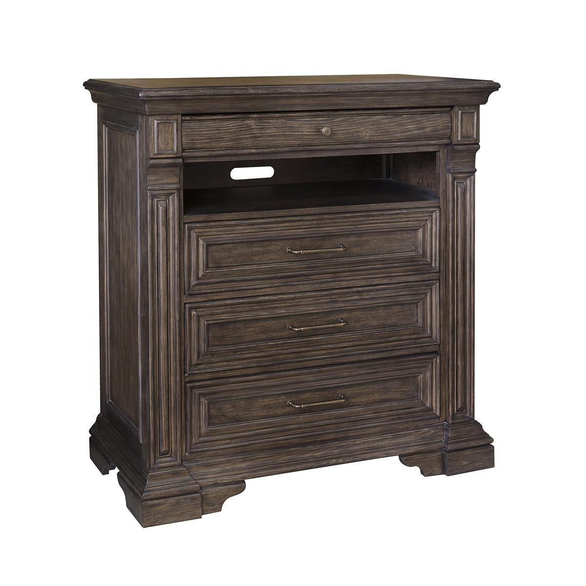 Pulaski Bedford Heights Media Chest in Estate Brown - Luxury Home Furniture (MI)