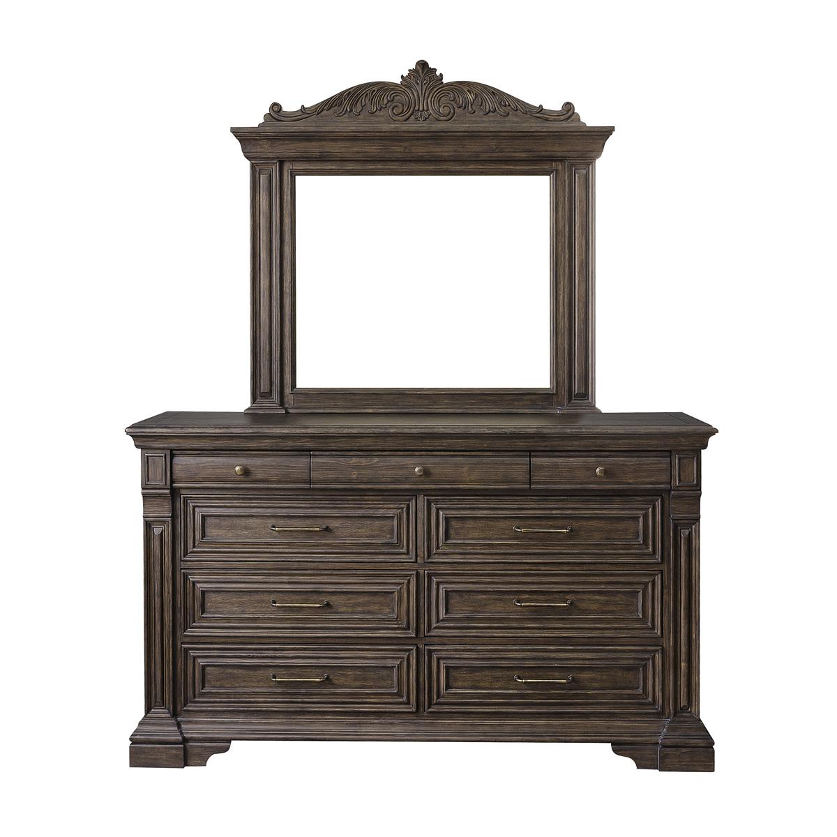 Pulaski Bedford Heights Mirror in Estate Brown - Luxury Home Furniture (MI)