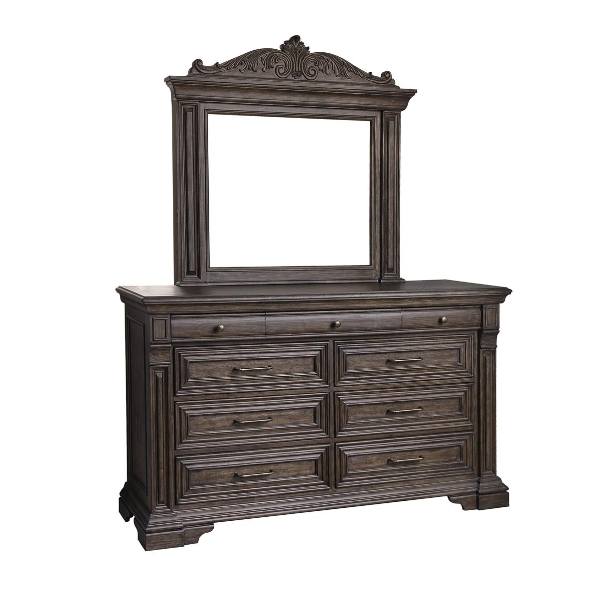 Pulaski Bedford Heights Mirror in Estate Brown - Luxury Home Furniture (MI)